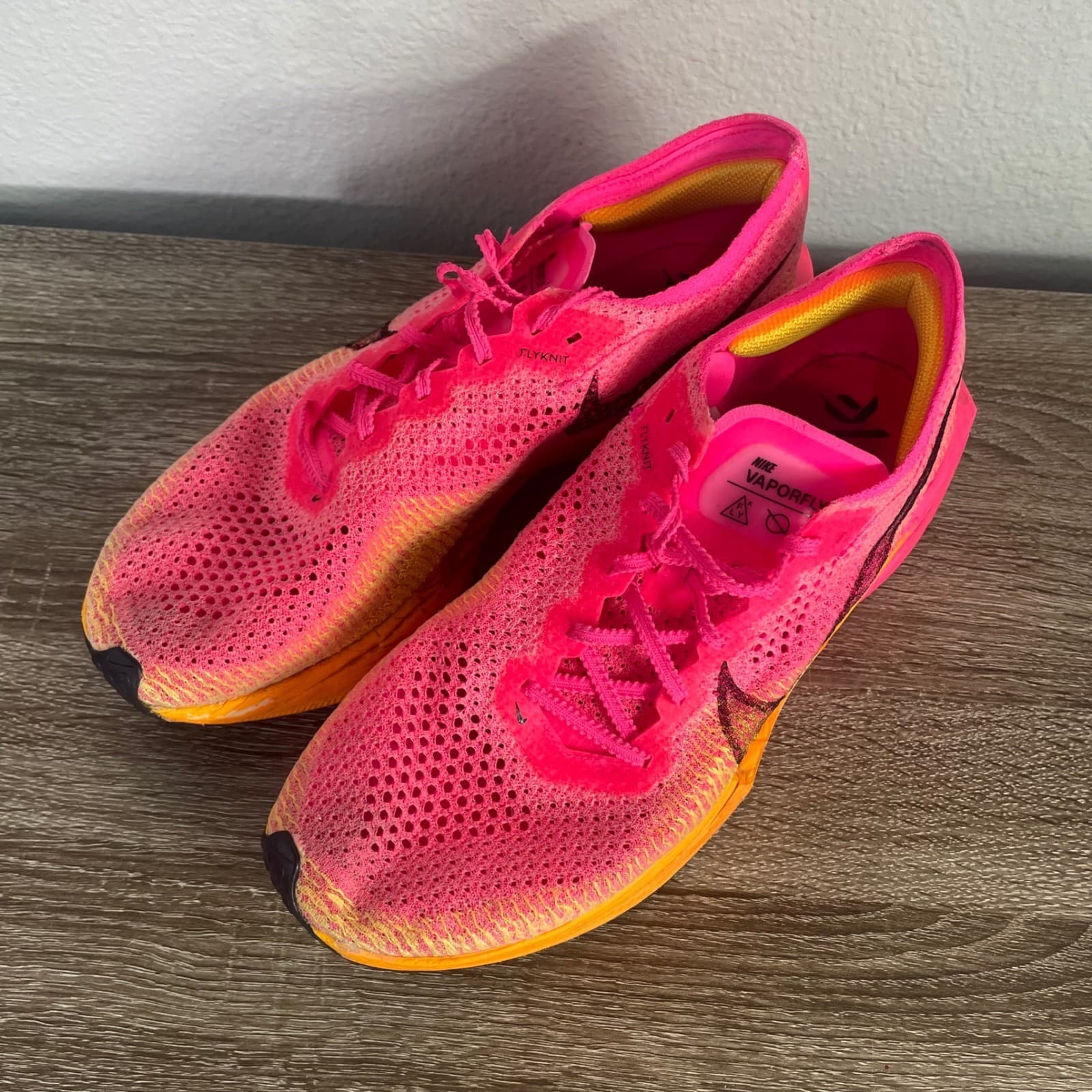 Nike ZoomX Vaporfly Next% 3 Mens 10 Hyper Pink Laser Orange DV4129-600 - Thumbnail 10
