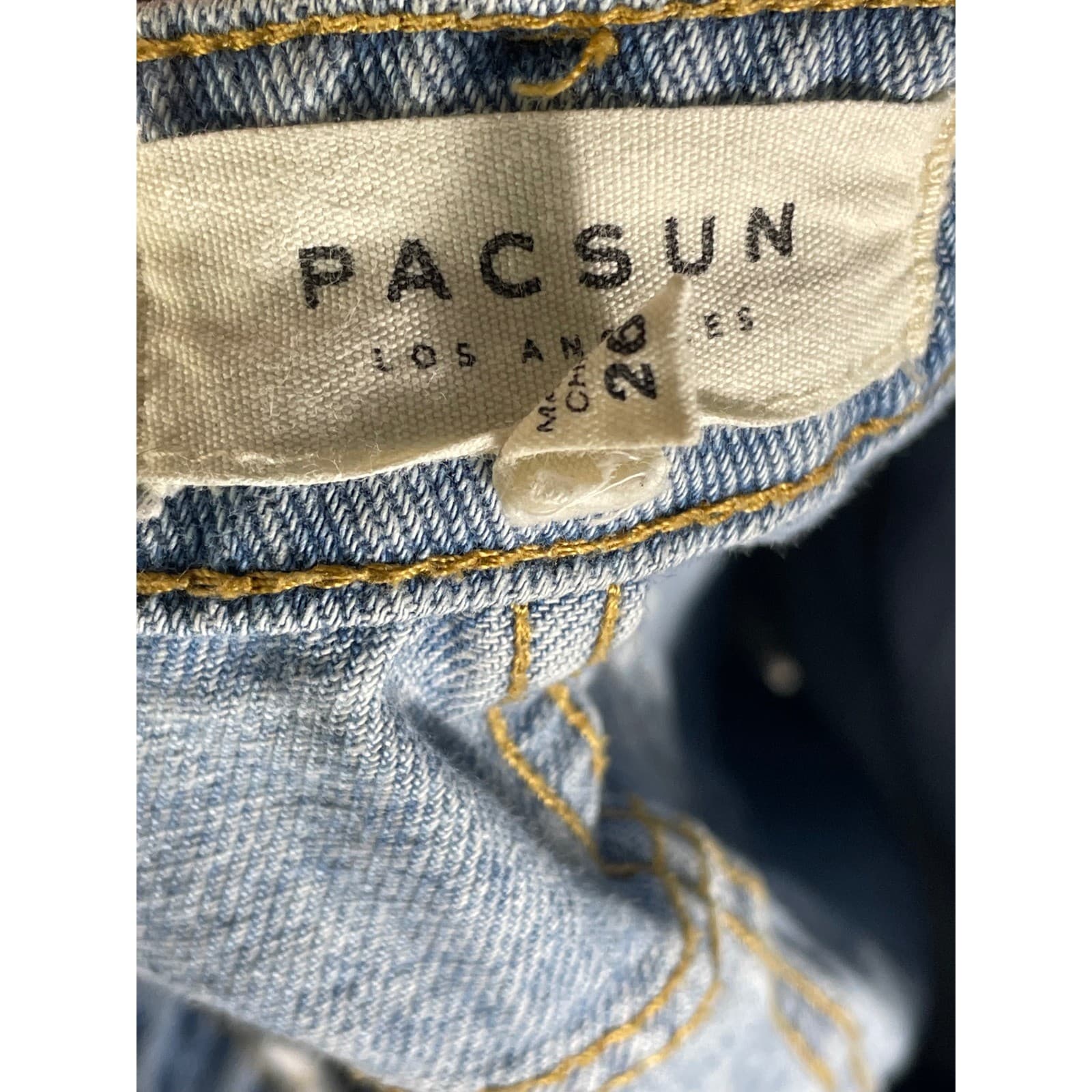 PacSun Denim Mini Skirt Womens 26 Light Wash High Rise Casual Y2K Summer - Thumbnail 6