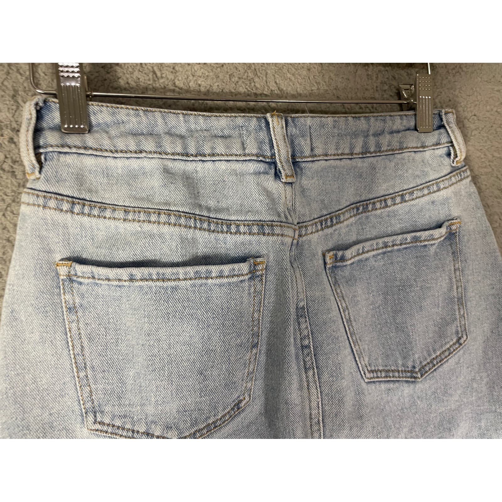 PacSun Denim Mini Skirt Womens 26 Light Wash High Rise Casual Y2K Summer - Thumbnail 11