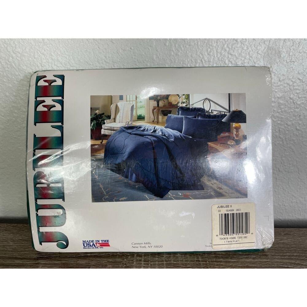 Vintage Cannon Jubilee II Twin Flat Sheet NOS USA Percale Cotton 180TC New - Thumbnail 2