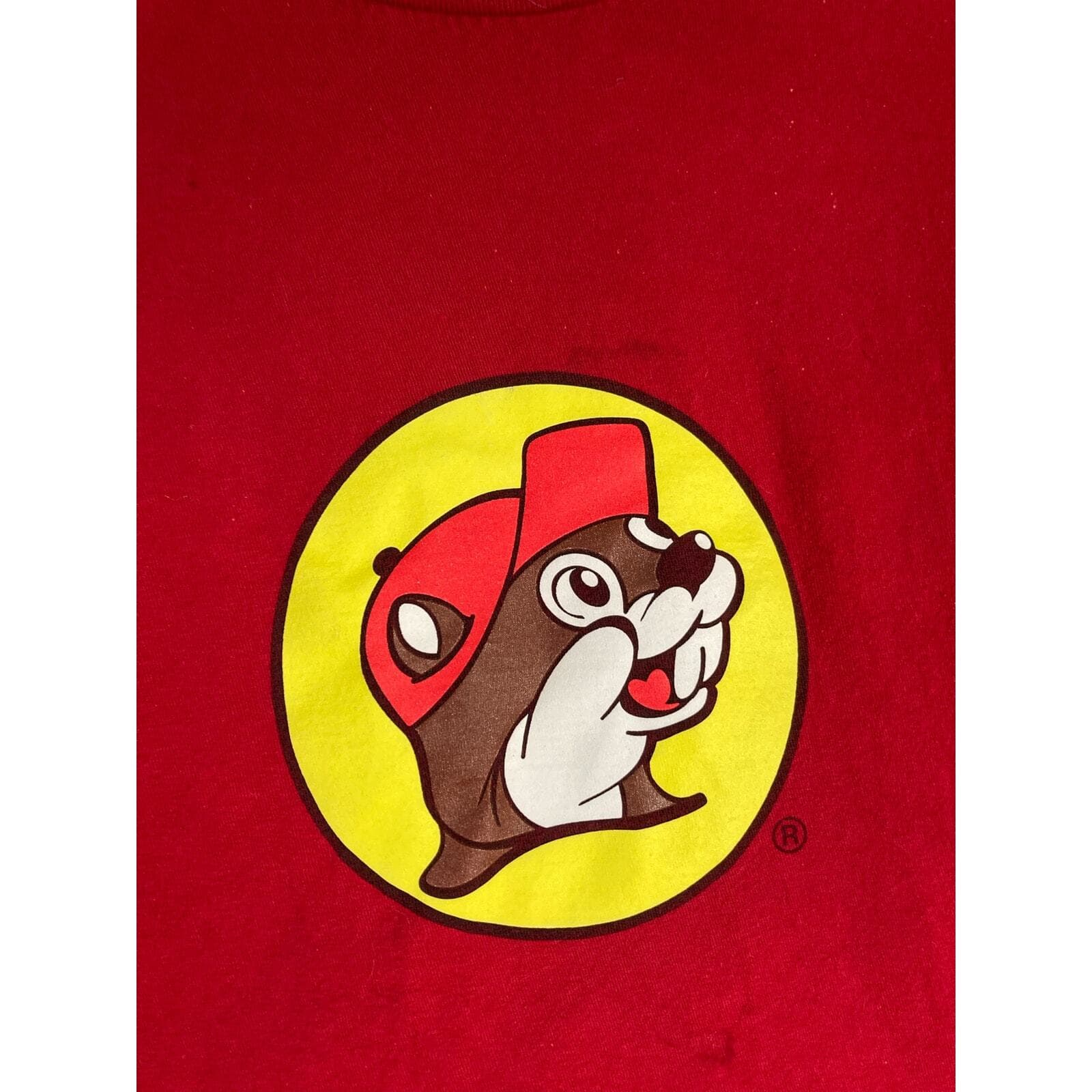 Buc-ee's Unisex Red T-Shirt L Short Sleeve Graphic Beaver Logo - Thumbnail 3