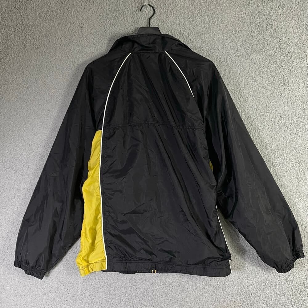 Vintage Reebok Black Yellow Full Zip Windbreaker Jacket L Nylon Sportswear Retro - Thumbnail 11