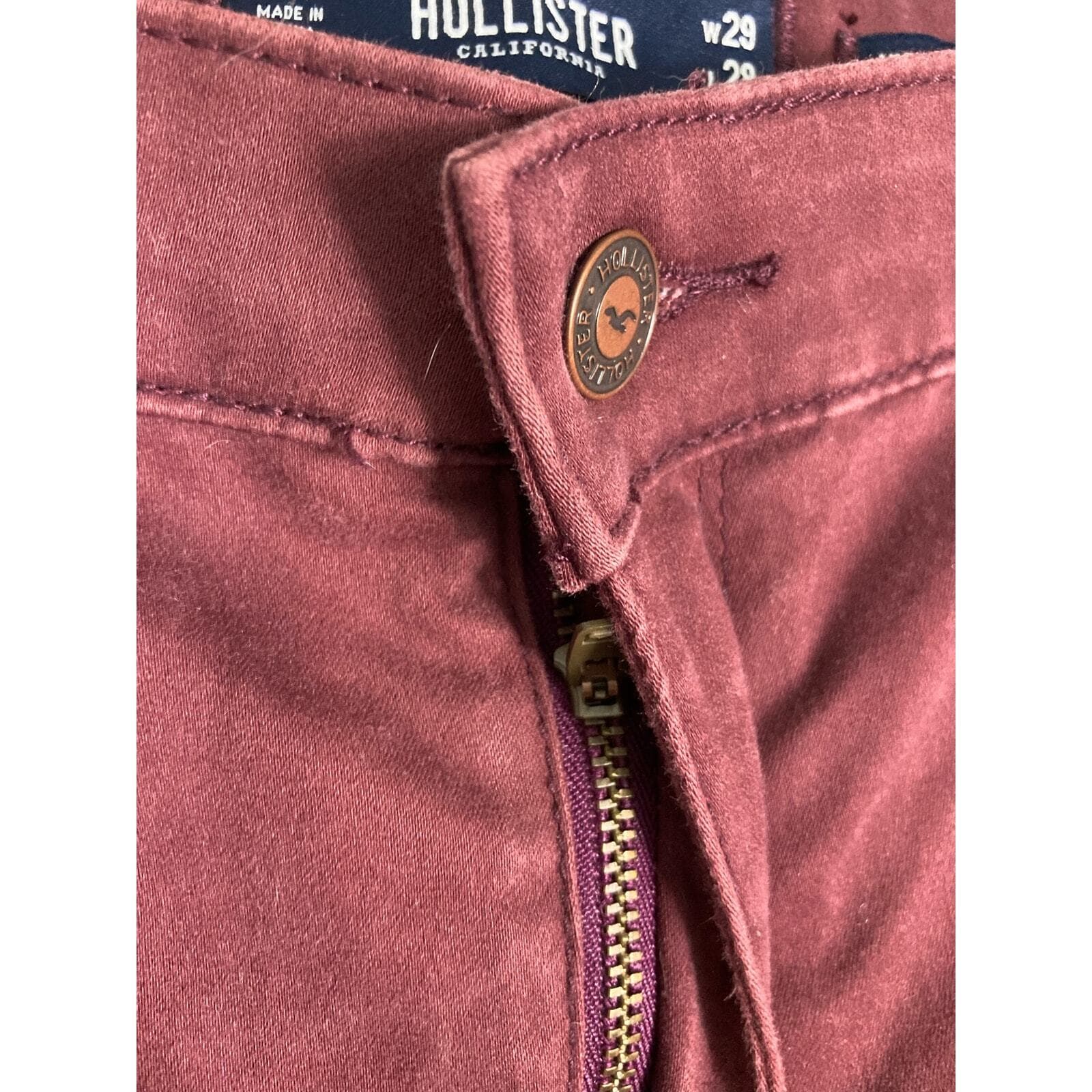 Hollister Women's High-Rise Jegging Jeans Size 9 Multicolor Dark Maroon Wash - Thumbnail 7