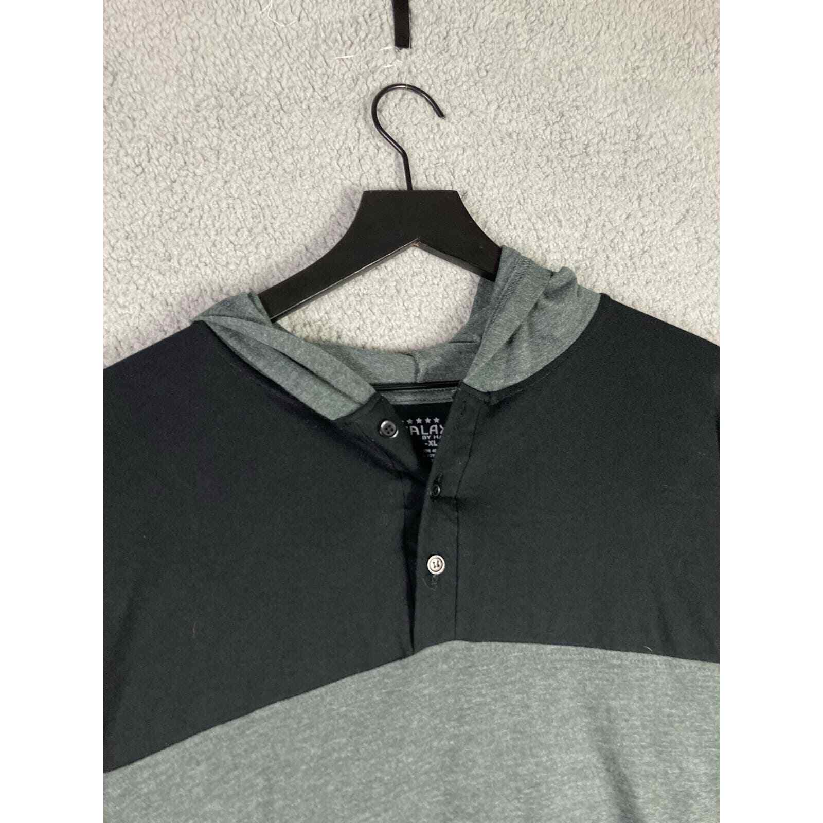 NEW Men's Galaxy Harvie Hoodie Shirt Dark Gray Size XL NWT Activewear Black - Thumbnail 5