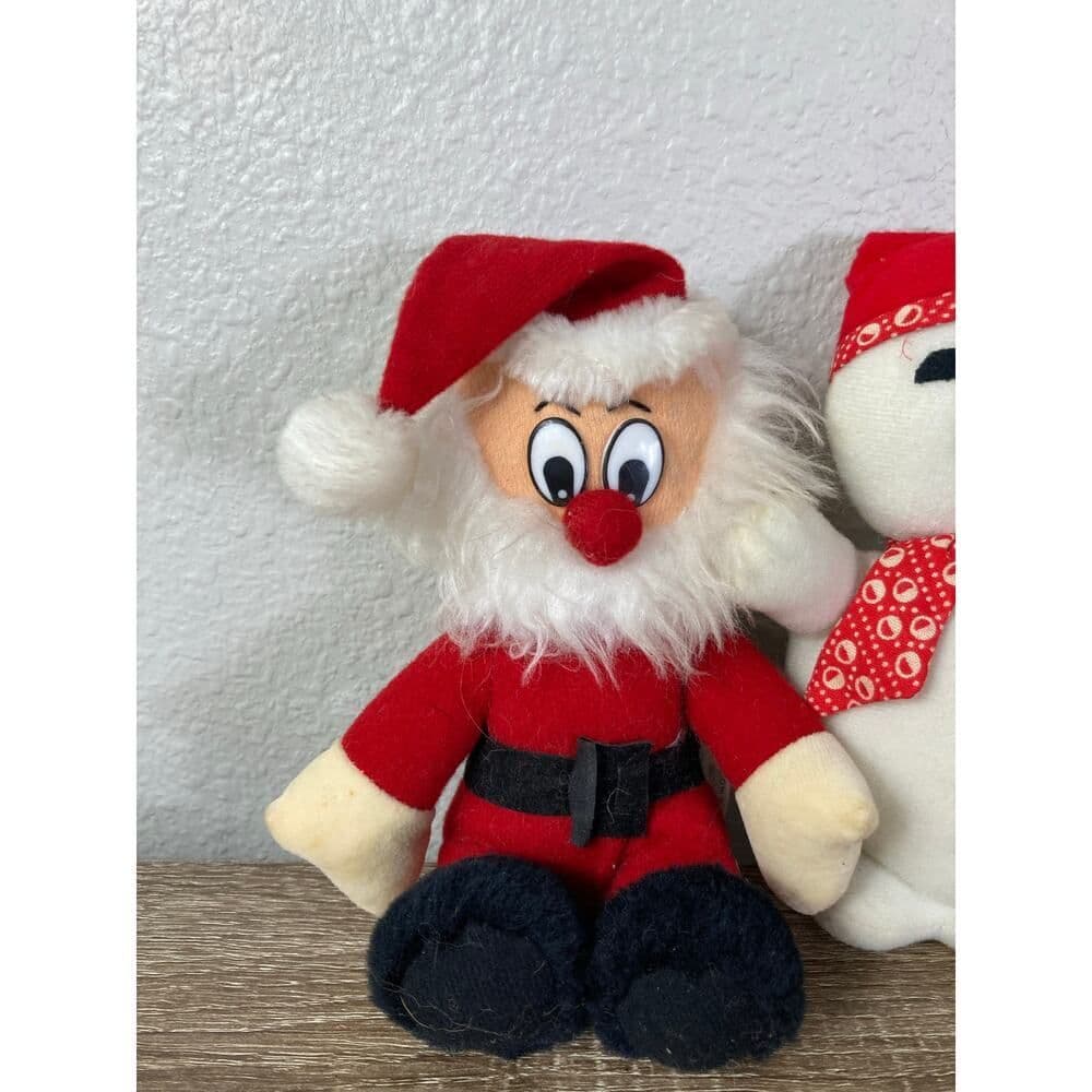 Vintage Nadel & Sons Santa Claus & Snowman Plush Dolls Stuffed Christmas Decor - Thumbnail 3
