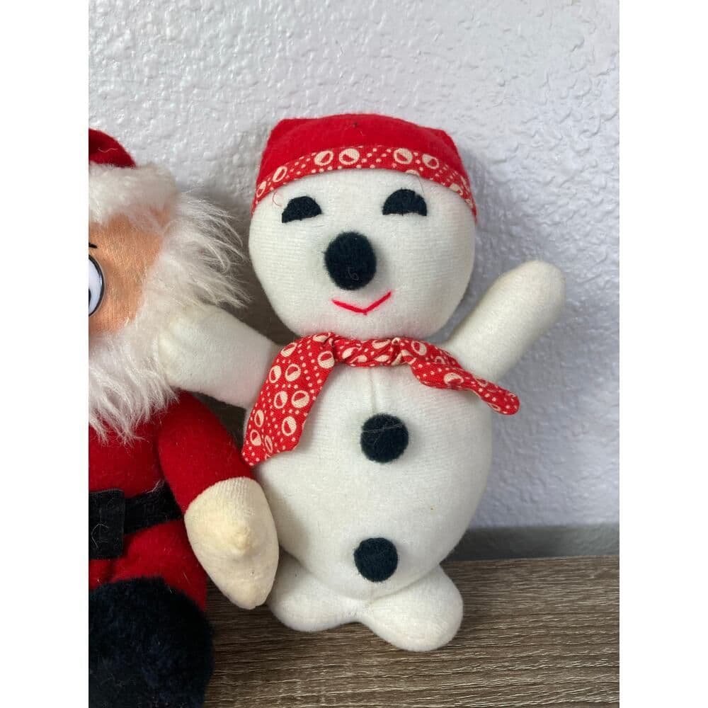 Vintage Nadel & Sons Santa Claus & Snowman Plush Dolls Stuffed Christmas Decor - Thumbnail 4