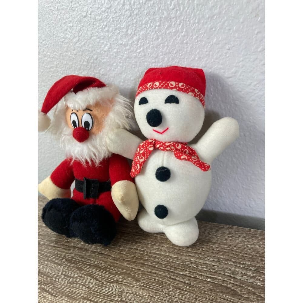 Vintage Nadel & Sons Santa Claus & Snowman Plush Dolls Stuffed Christmas Decor - Thumbnail 6