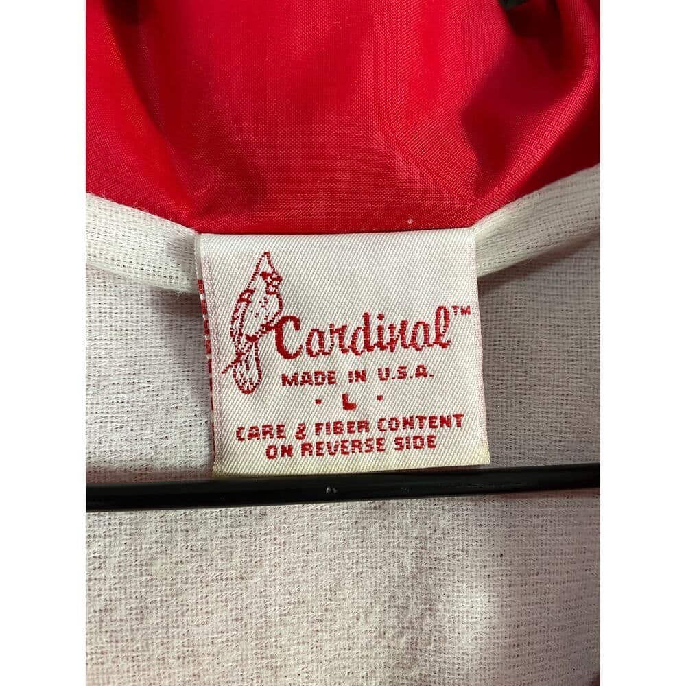 Vintage Cardinal Activewear Lakeland Junction Red Windbreaker Jacket USA Size L - Thumbnail 2