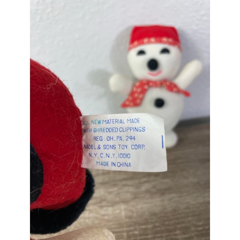 Vintage Nadel & Sons Santa Claus & Snowman Plush Dolls Stuffed Christmas Decor - Thumbnail 7