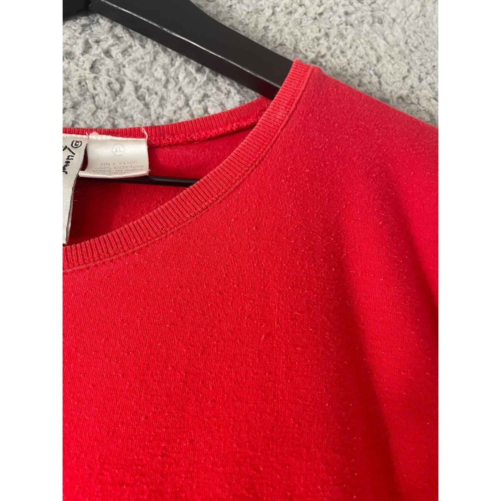 Vintage 90s Michael Simon Lite Christmas Maxi Dress XL Red Novelty Knit - Thumbnail 10
