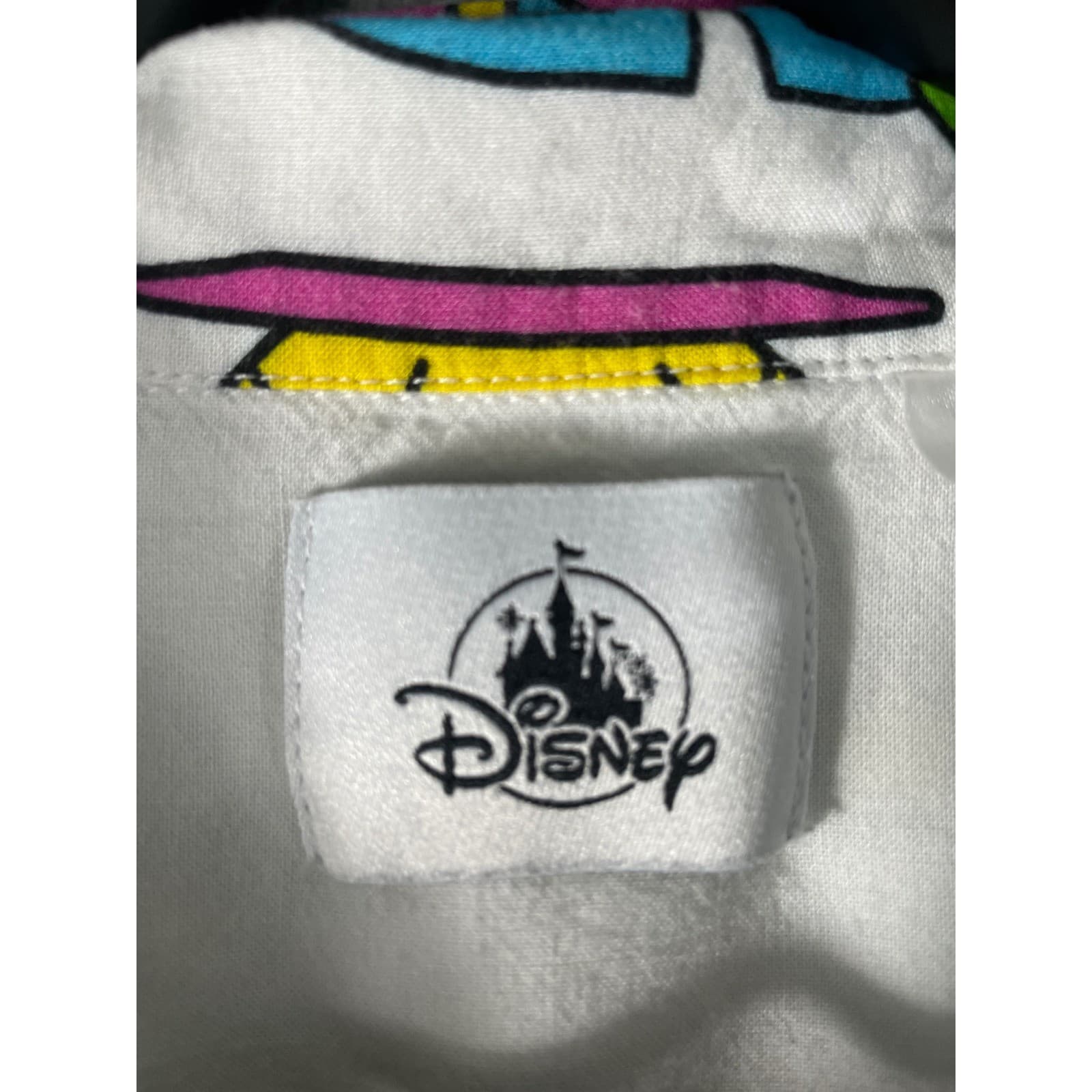 Disney Parks 2024 Mickey Minnie Button Shirt Womens Theme Park Graphic Top - Thumbnail 2
