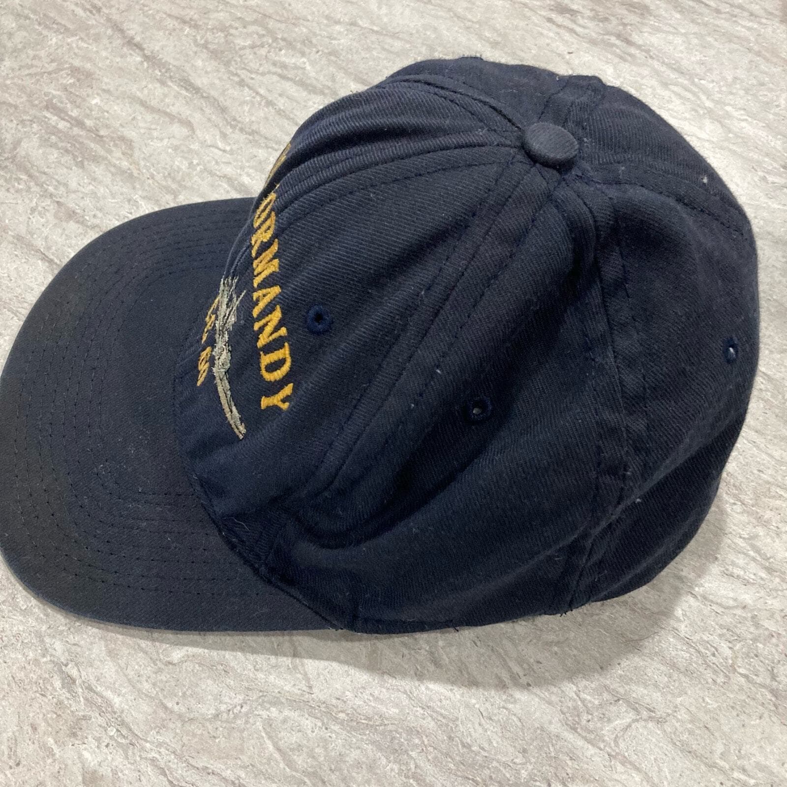 Vintage US Military USS Normandy CG-60 Embroidered Snapback Ball Cap Hat Blue - Thumbnail 7