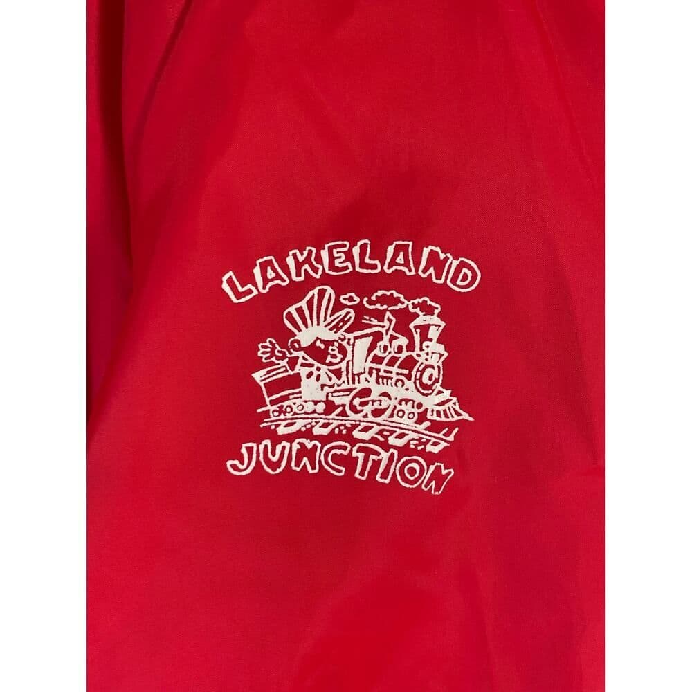 Vintage Cardinal Activewear Lakeland Junction Red Windbreaker Jacket USA Size L - Thumbnail 7
