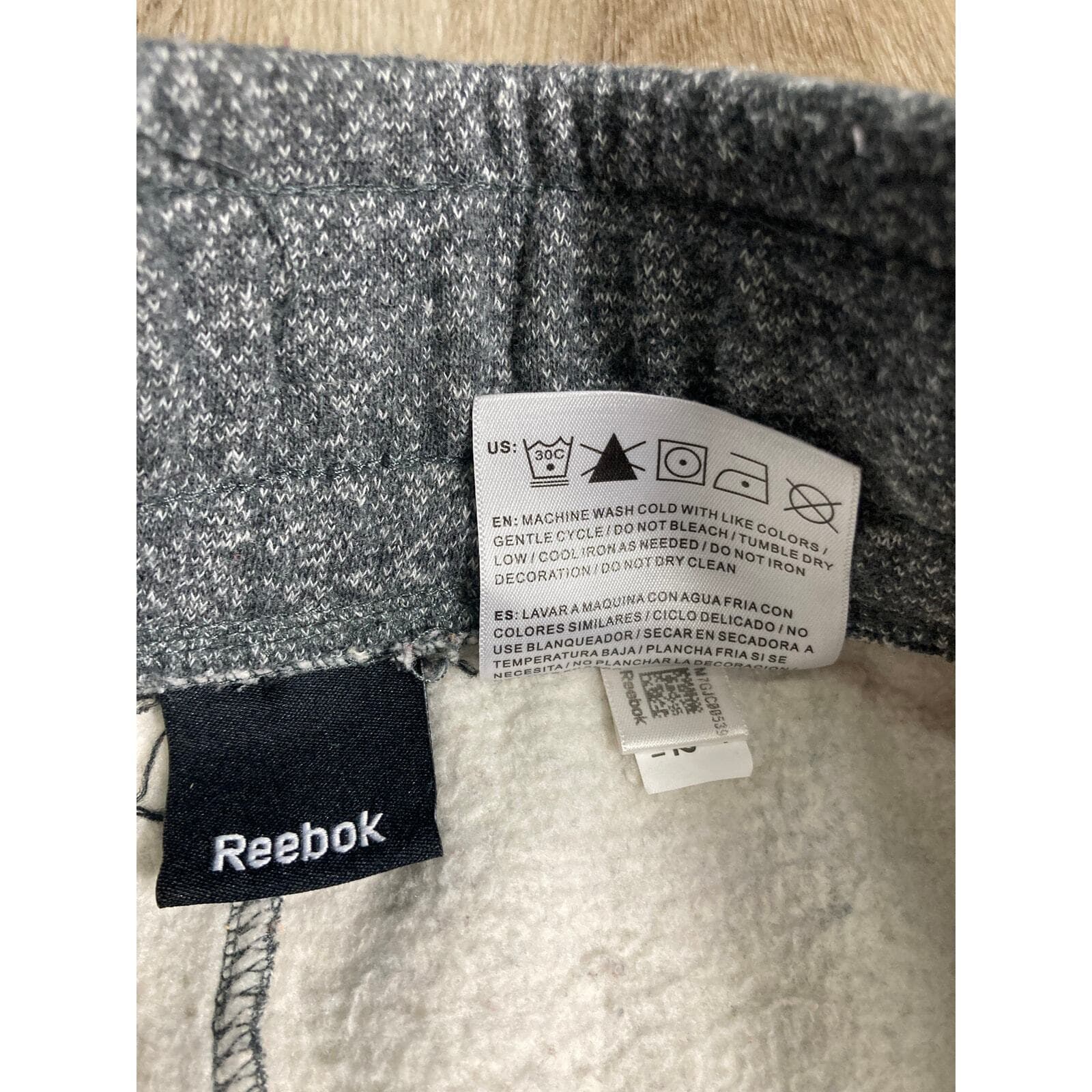 Reebok Men XL Jogger Sweatpants Gray Heathered Fleece Track Pants Cuffed - Thumbnail 5