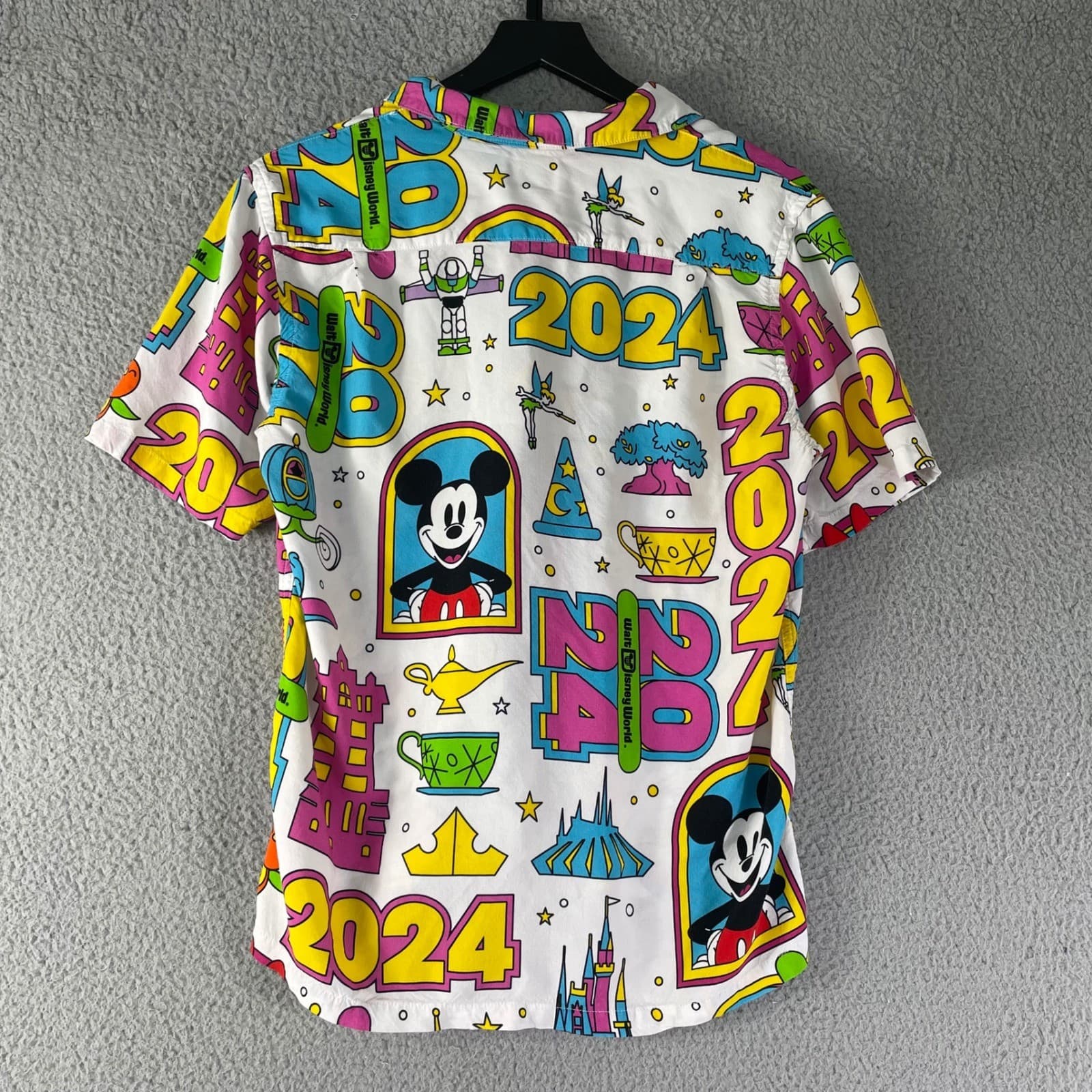 Disney Parks 2024 Mickey Minnie Button Shirt Womens Theme Park Graphic Top - Thumbnail 6