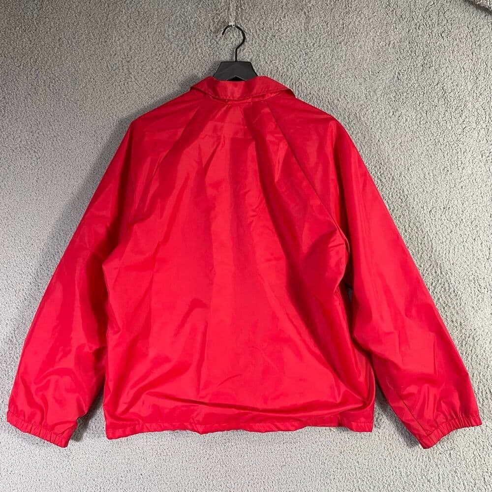 Vintage Cardinal Activewear Lakeland Junction Red Windbreaker Jacket USA Size L - Thumbnail 8