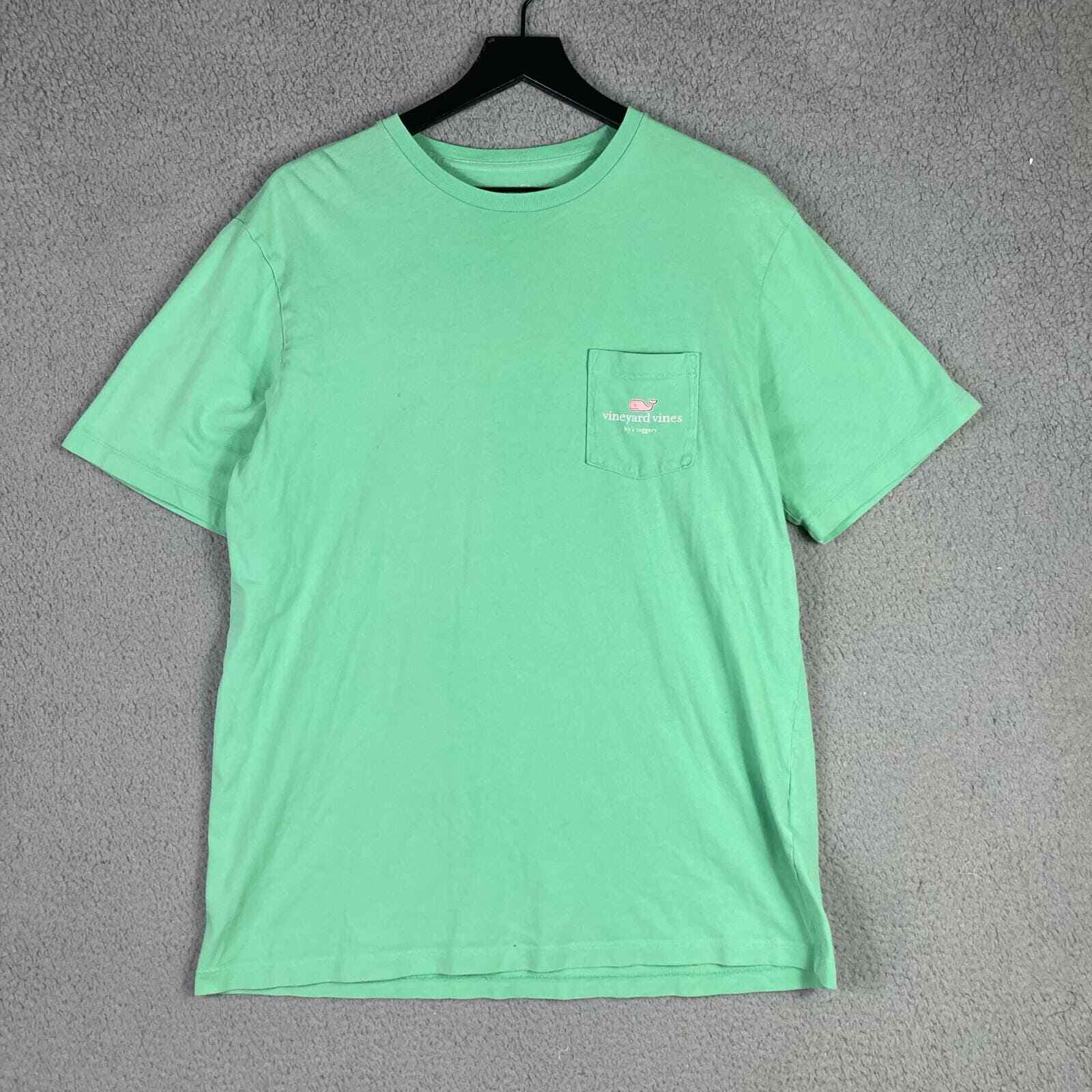 Vineyard Vines T Shirt Mens M Green Whale Logo Hy’s Toggery Pocket Tee - Thumbnail 6