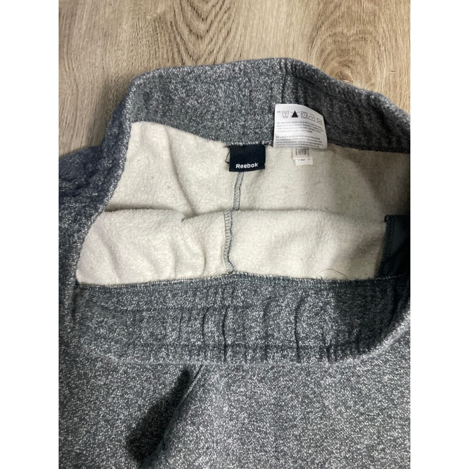 Reebok Men XL Jogger Sweatpants Gray Heathered Fleece Track Pants Cuffed - Thumbnail 15
