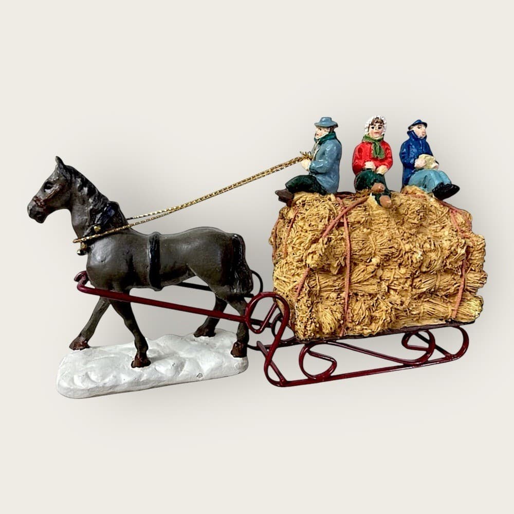 Santa's Best Christmas In Vermont Horse Sleigh Village 1994 Holiday Decor - Thumbnail 4