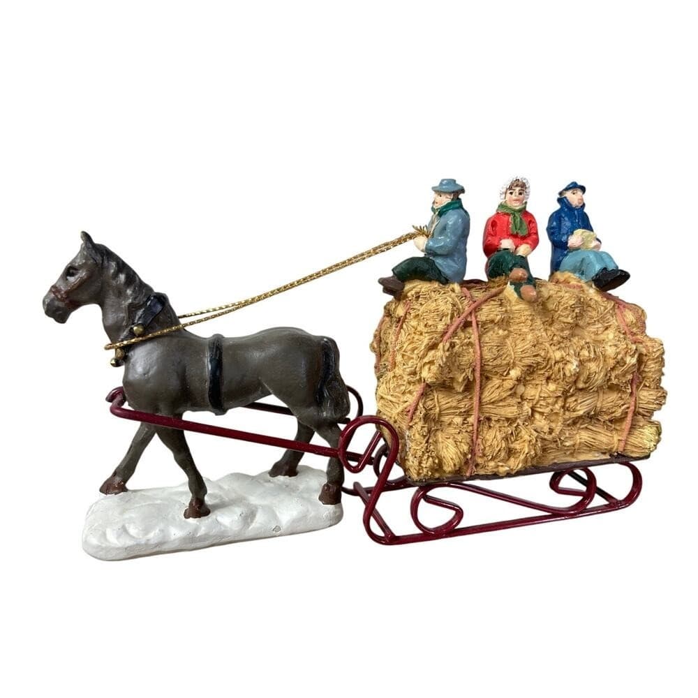 Santa's Best Christmas In Vermont Horse Sleigh Village 1994 Holiday Decor - Thumbnail 3