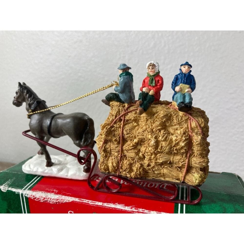 Santa's Best Christmas In Vermont Horse Sleigh Village 1994 Holiday Decor - Thumbnail 11