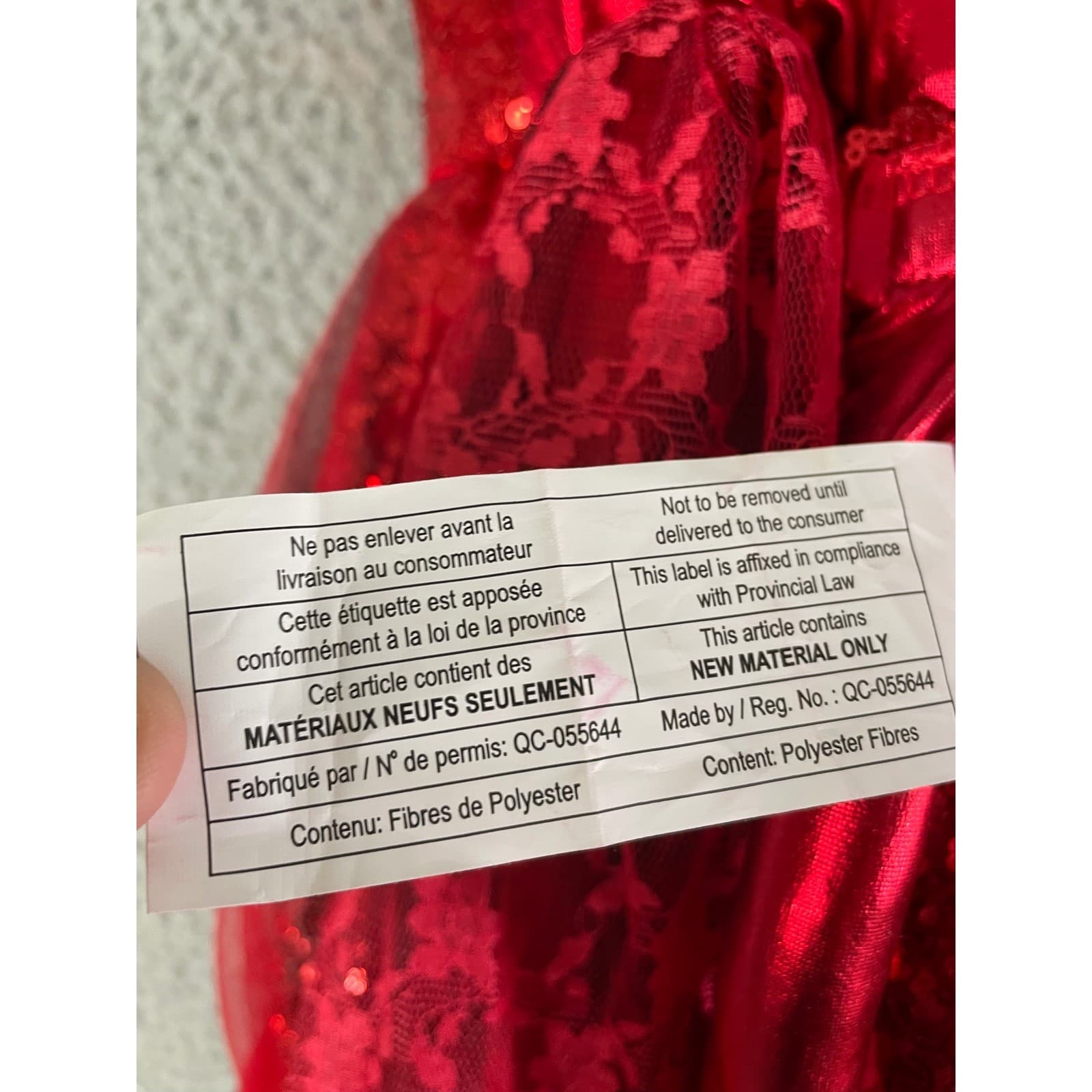 Spirit Halloween Girls Red Devil Costume Dress Size S Sparkle Lace Tail - Thumbnail 4