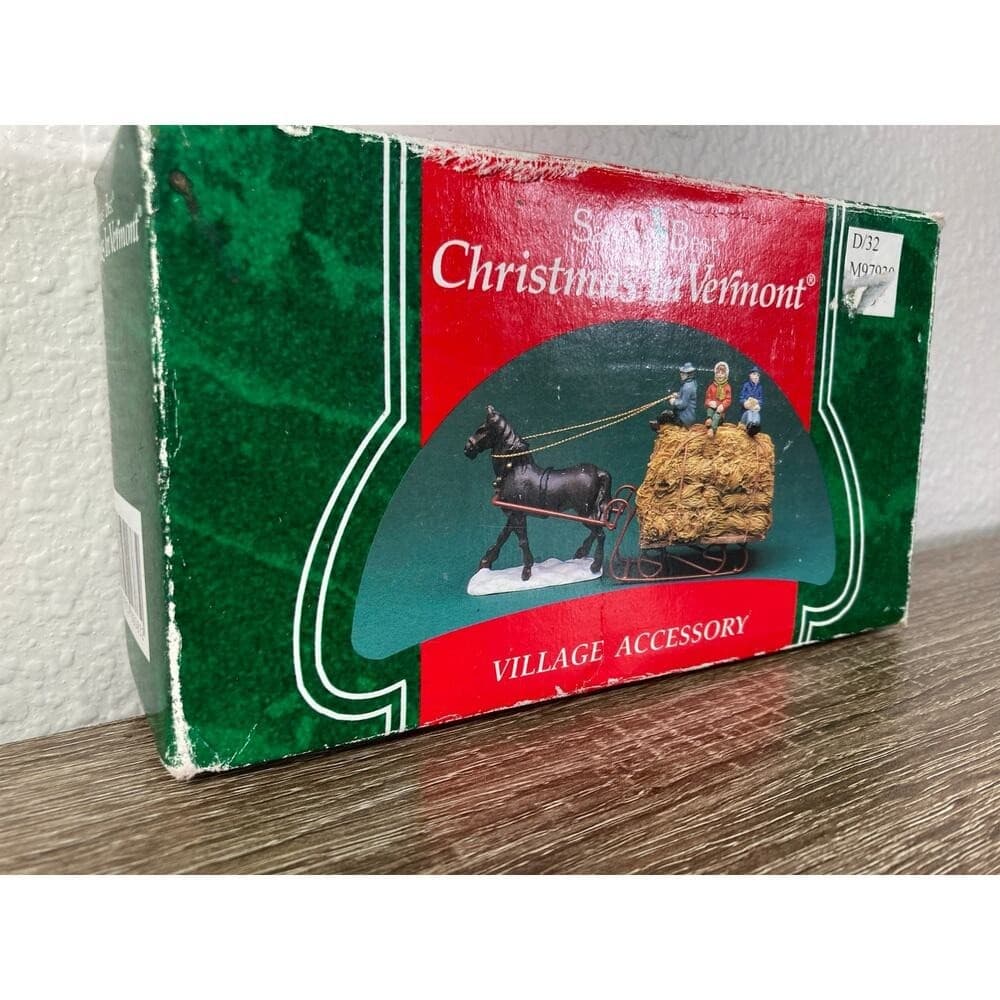 Santa's Best Christmas In Vermont Horse Sleigh Village 1994 Holiday Decor - Thumbnail 6