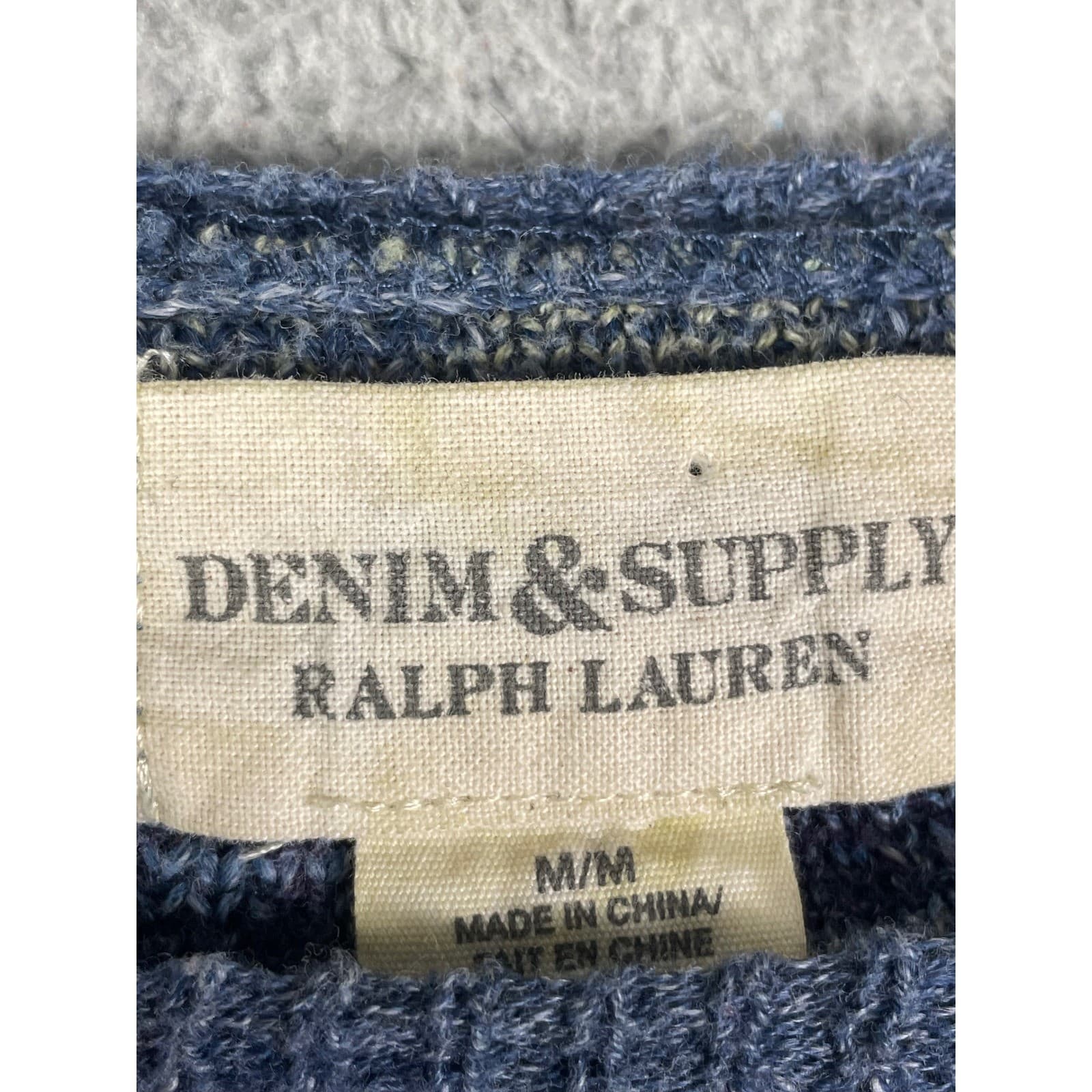 Denim Supply Ralph Lauren Southwestern Tribal Knit Sweater Women's M Blue Red - Thumbnail 4