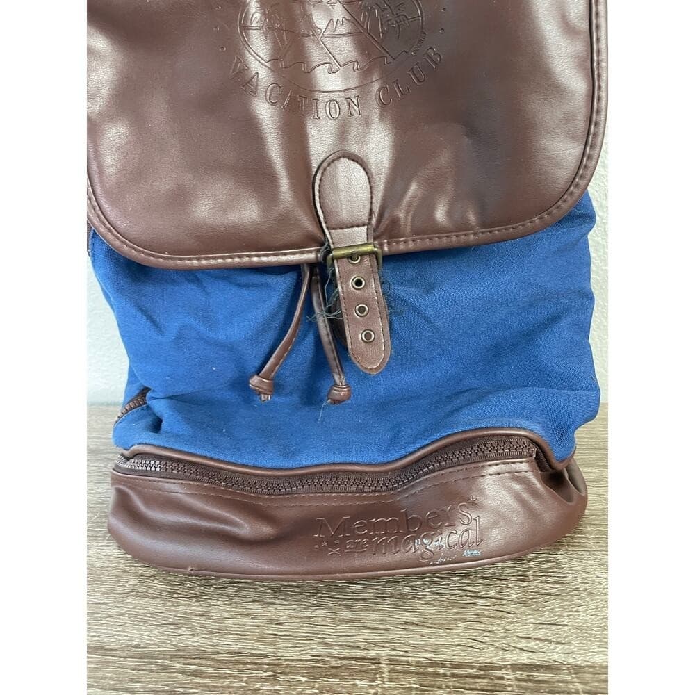 Disney Vacation Club Backpack Brown Blue Members are Magical Drawstring Bag - Thumbnail 4
