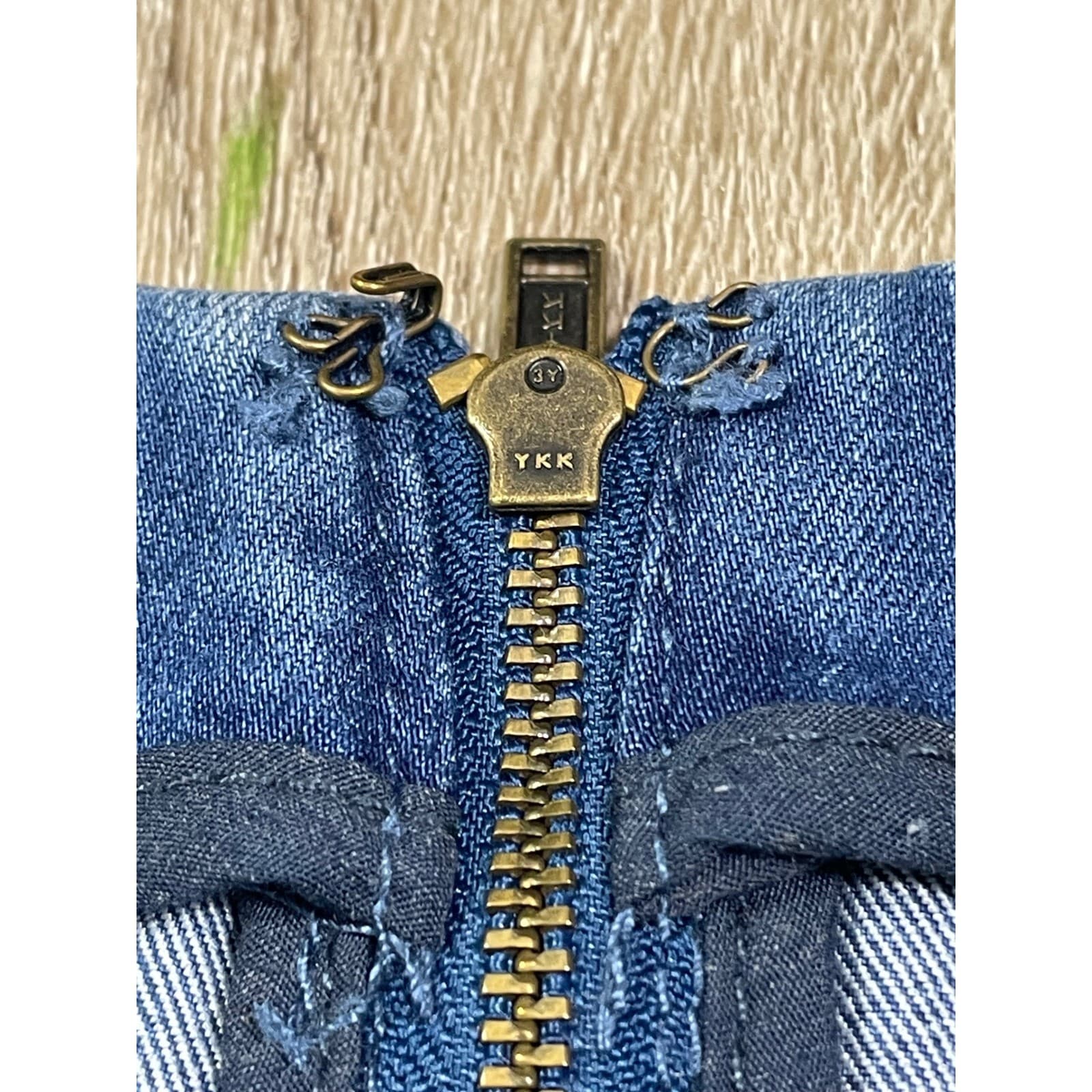 Free People Medium Blue Denim A-line Mini Skirt Back Zip Size 4 - Thumbnail 11