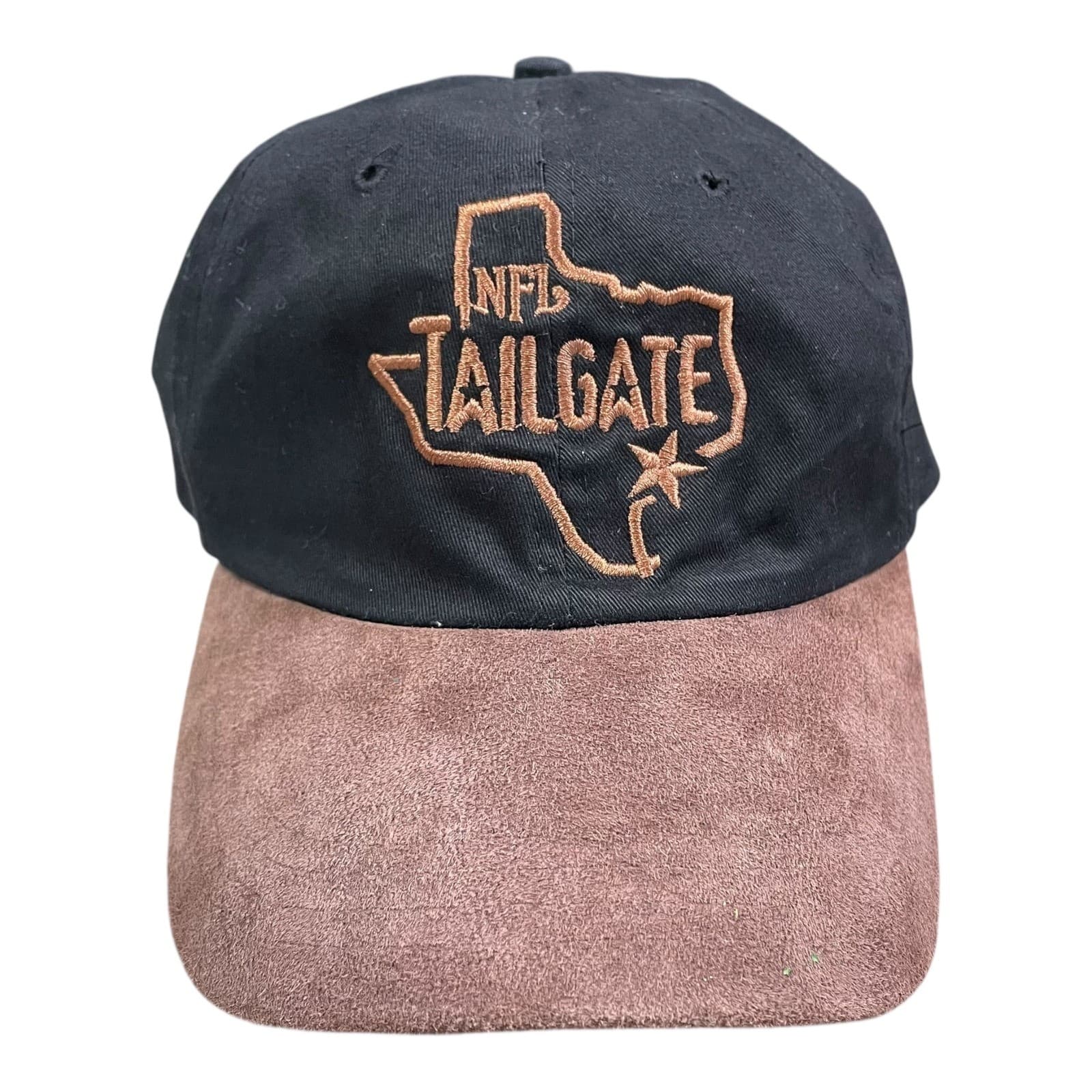 NFL Super Bowl XXXVIII Adjustable Hat Brown Black Embroidered Football - Thumbnail 5