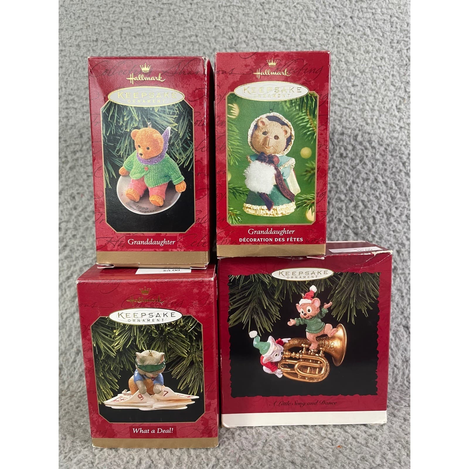Hallmark Keepsake Ornaments Lot Granddaughter Little Song & Dance What A Deal - Thumbnail 2