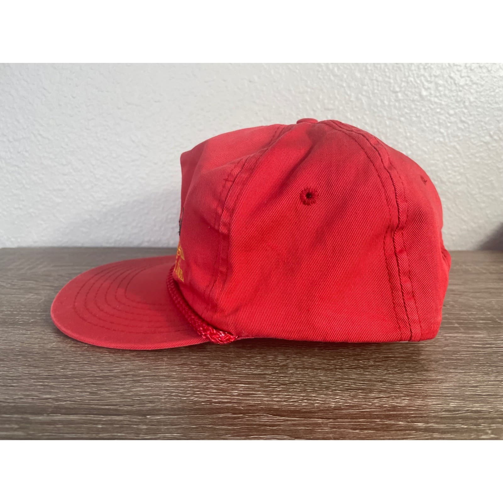 Vintage 1989 Mount Vaughan Antarctica Expedition Hat Rope Snapback Cap Red - Thumbnail 8
