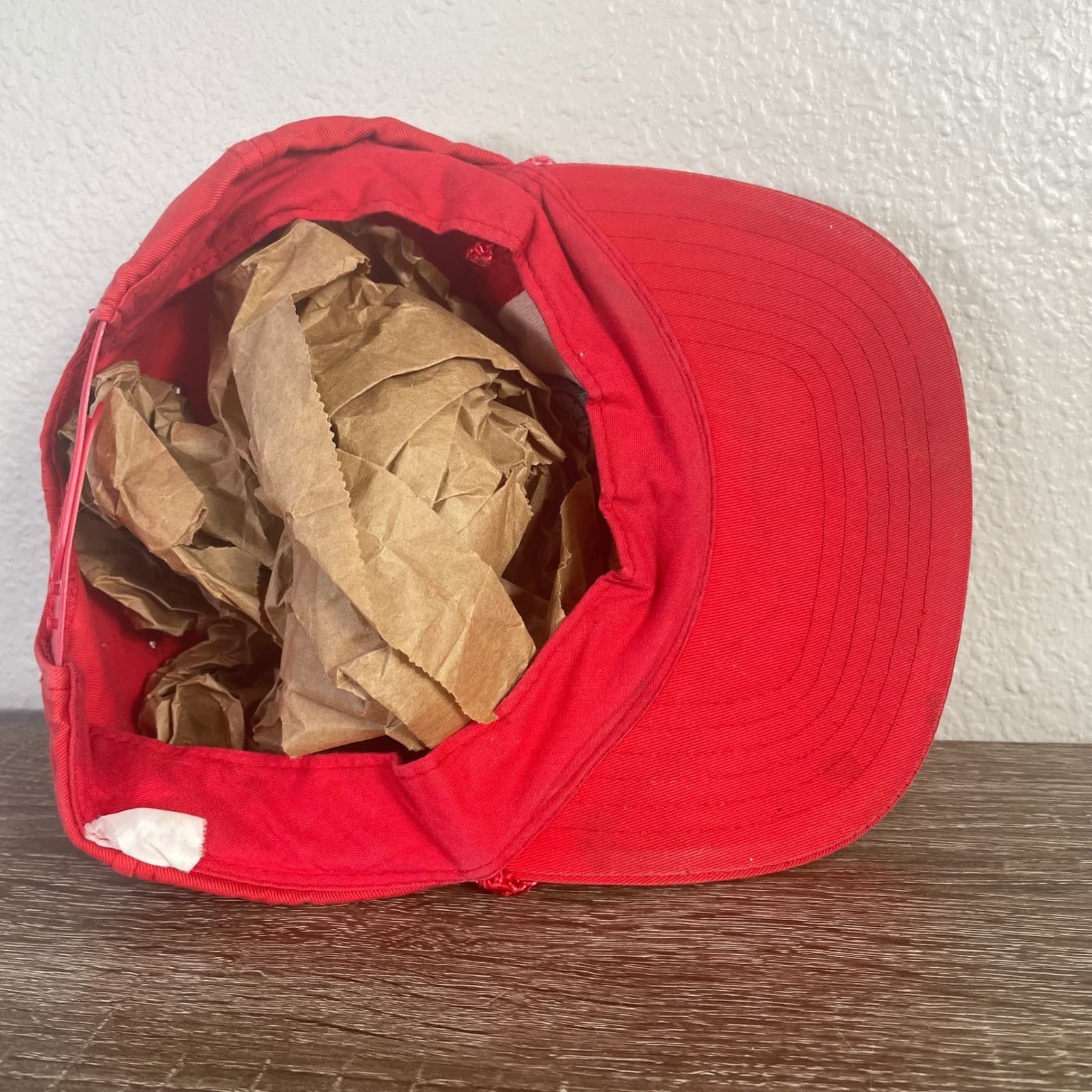 Vintage 1989 Mount Vaughan Antarctica Expedition Hat Rope Snapback Cap Red - Thumbnail 6