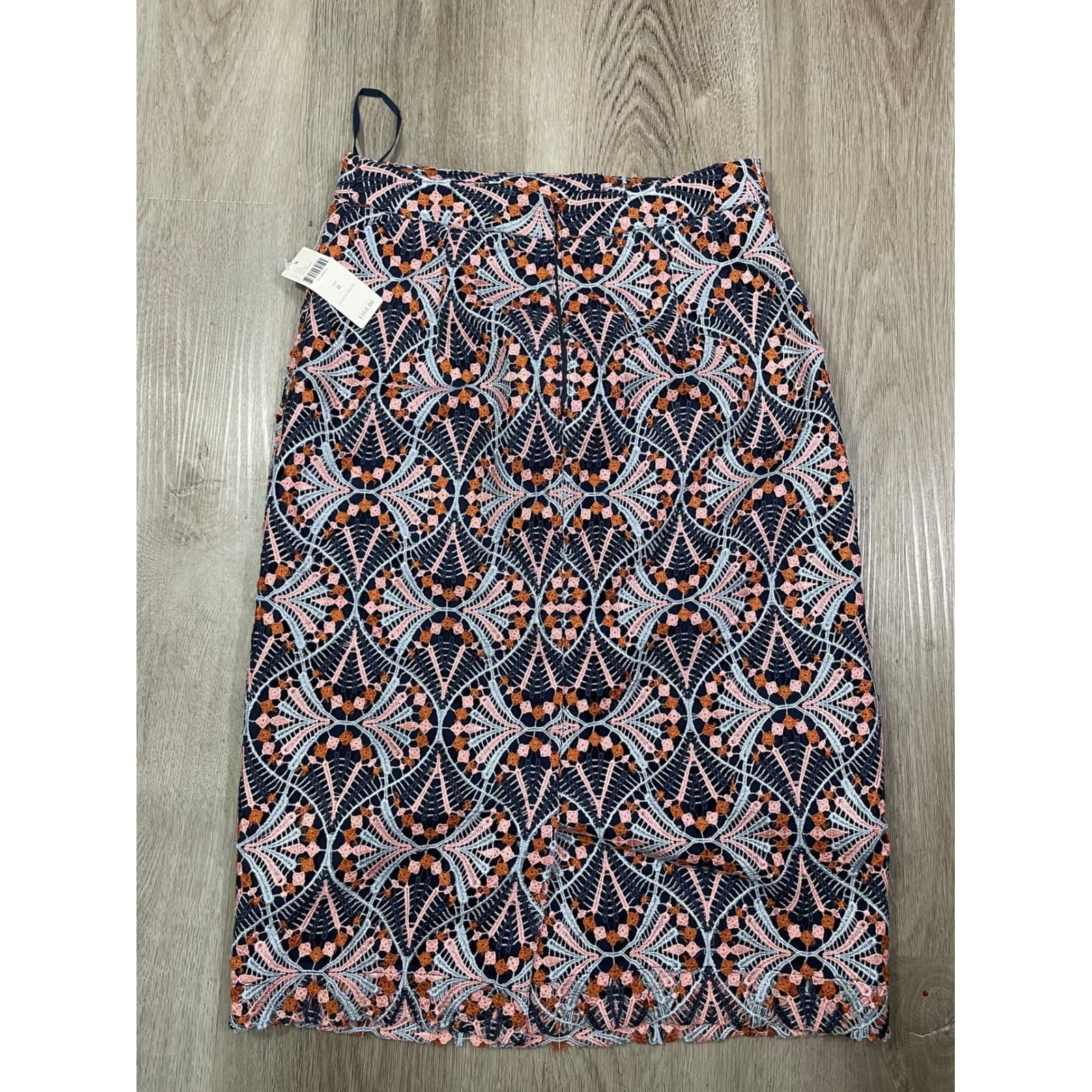 Anthropologie Moulinette Soeurs Embroidered Lace Skirt Navy Multi Size 0 - Thumbnail 8