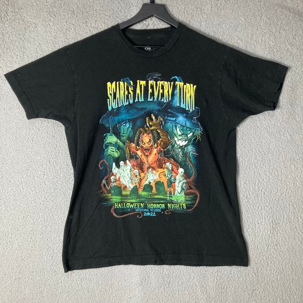 Halloween Horror Nights 2022 Scares at Every Turn T-Shirt Universal Studios L - Thumbnail 2