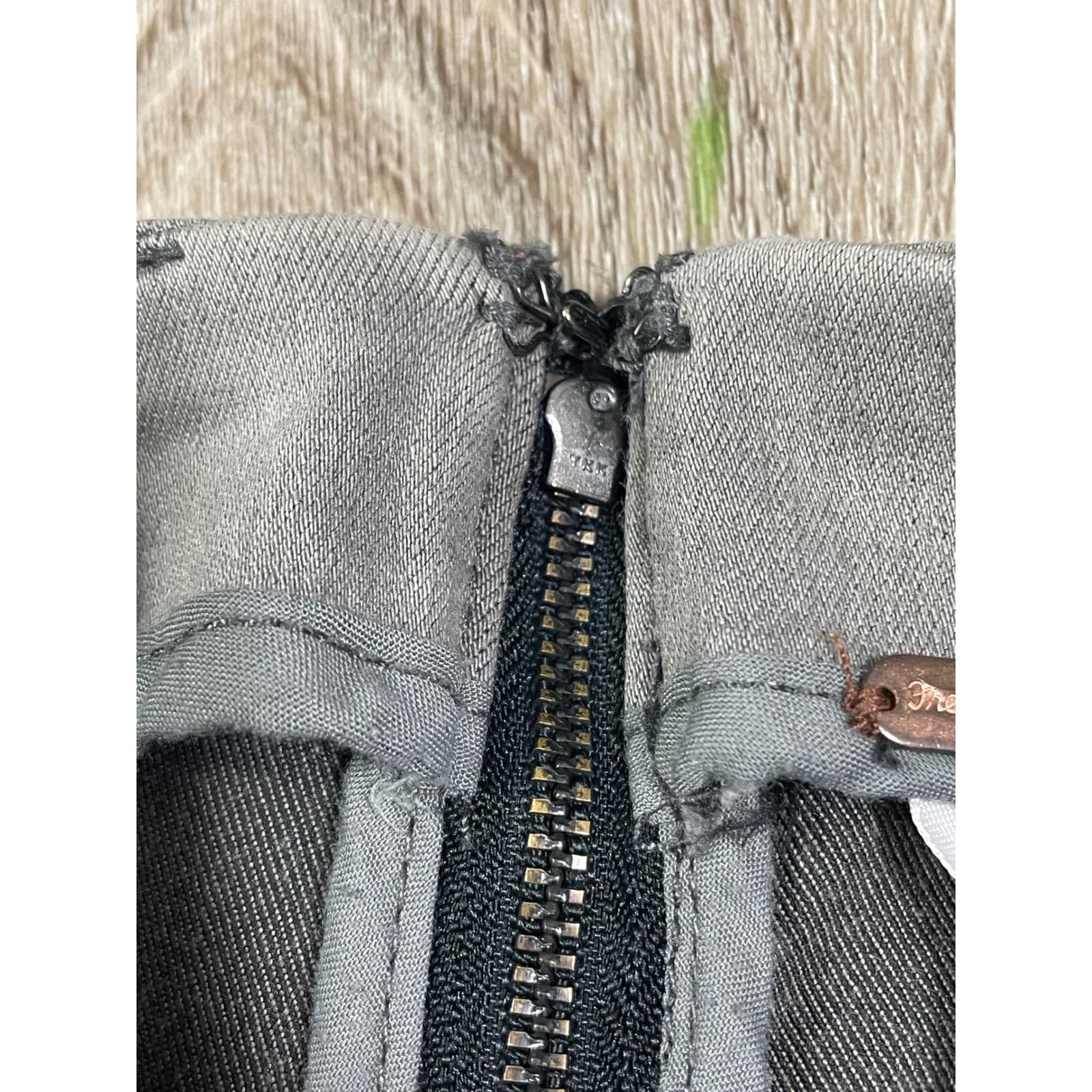 Free People Mini Skirt Gray A Line Stretch Womens Size 6 Casual Denim - Thumbnail 13