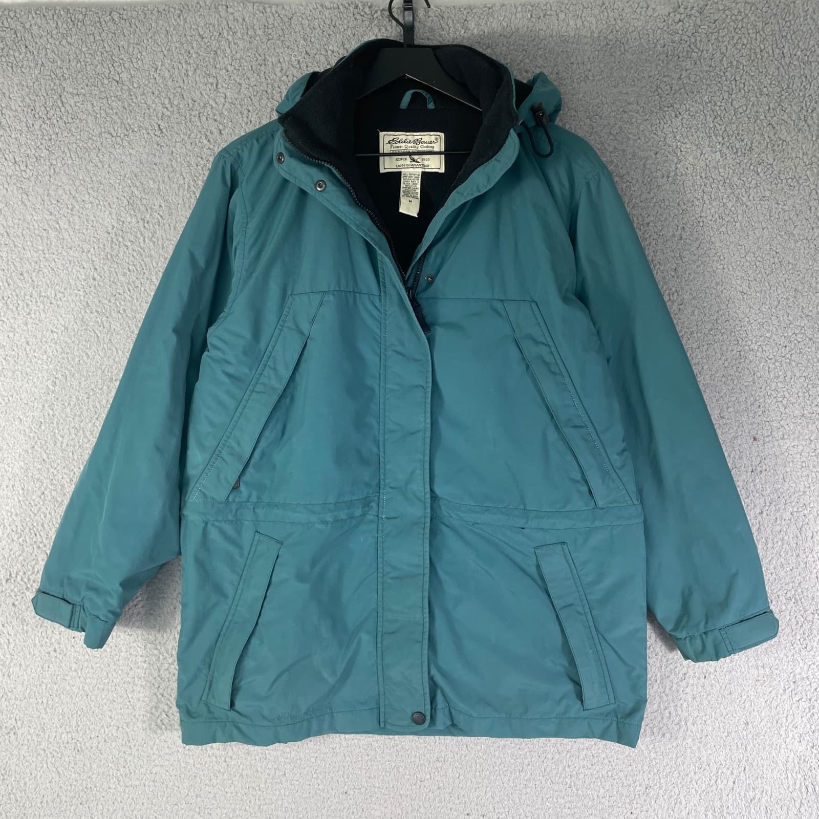 Vintage Eddie Bauer Polartec Parka Jacket Mens Medium Hooded Outdoor Coat - Thumbnail 2