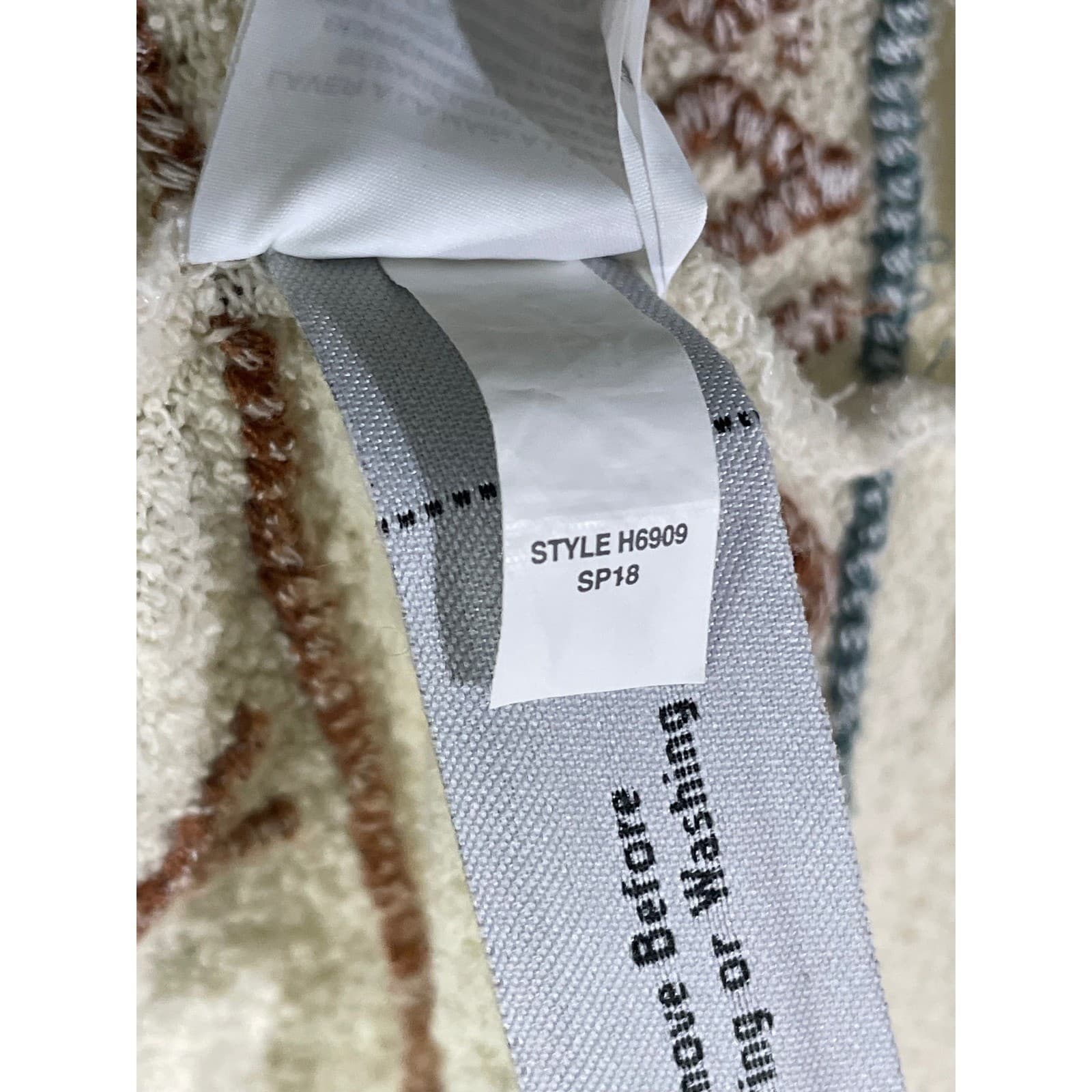 Madewell Women's M Cream Geometric Print Crew Neck Long Sleeve Sweater Top - Thumbnail 5