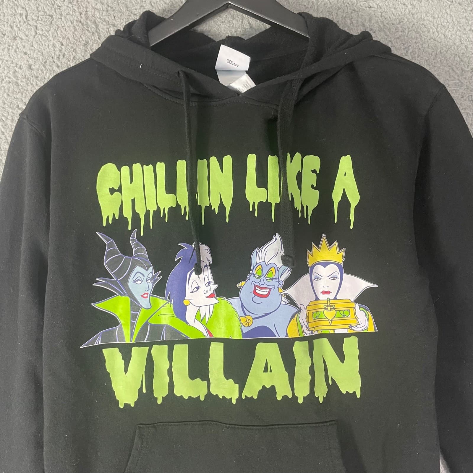Disney Villains Hoodie Womens S Black Chillin Like A Villain Maleficent Ursula - Thumbnail 6