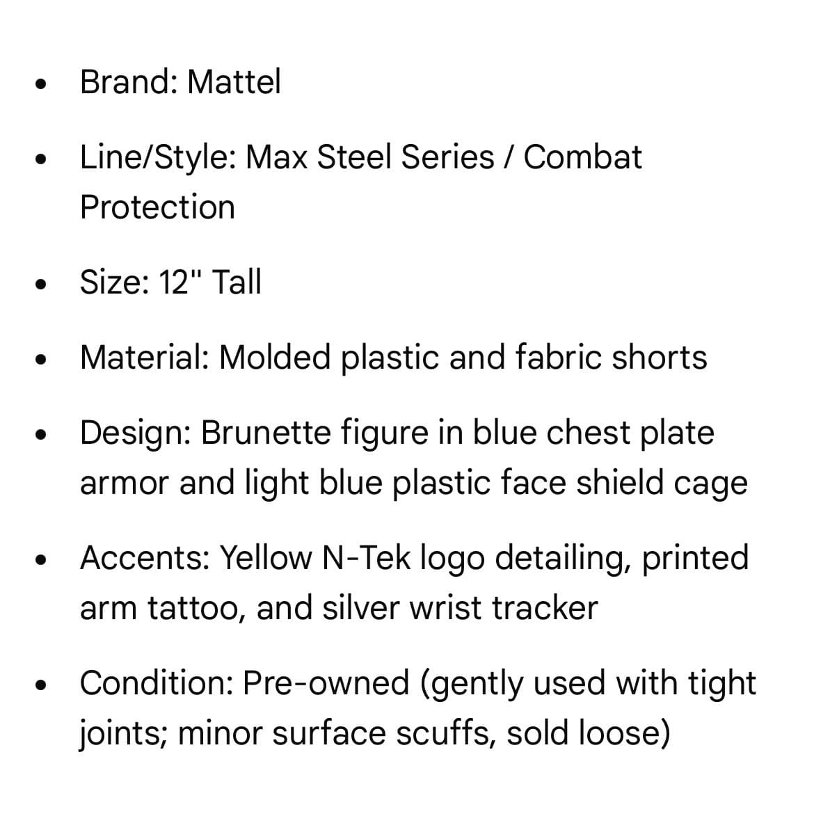 Max Steel Combat Protector Figure 12 Inch Mattel Action Figure 2000 Protector - Thumbnail 2