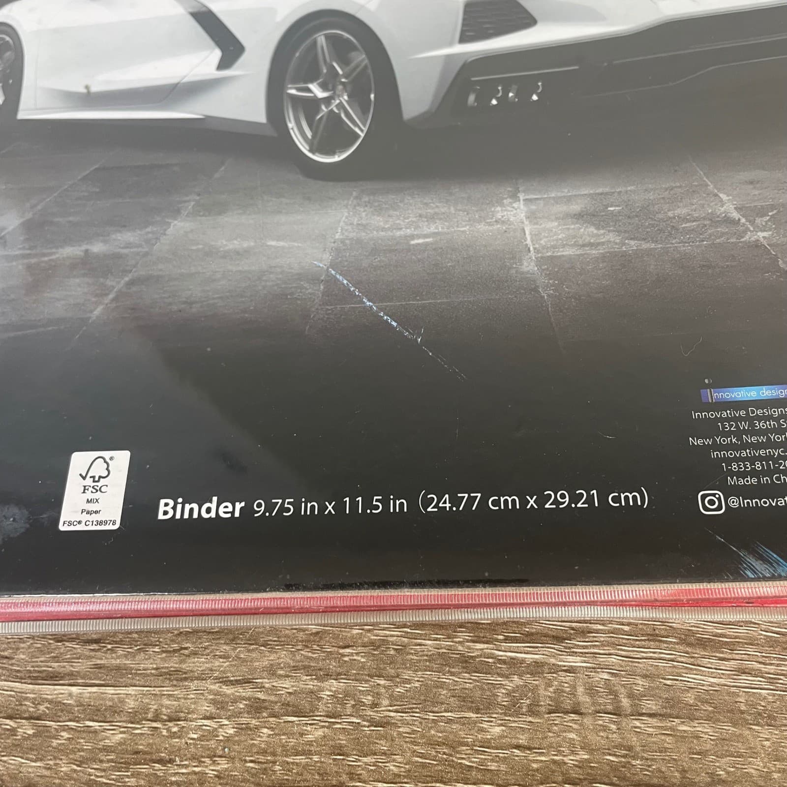 Corvette Stingray Binder 3 Ring Chevrolet Chevy C7 School Notebook Folder - Thumbnail 10