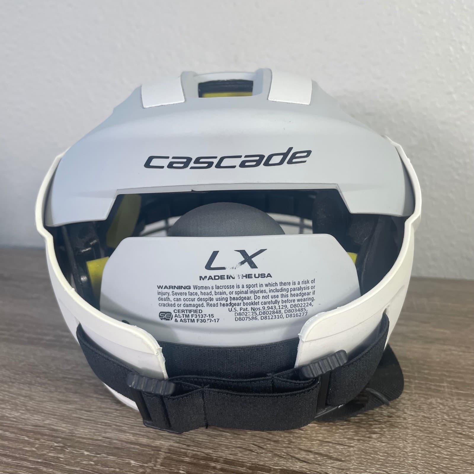 Cascade LX Womens Lacrosse Headgear White Gray One Size Adjustable Helmet - Thumbnail 6