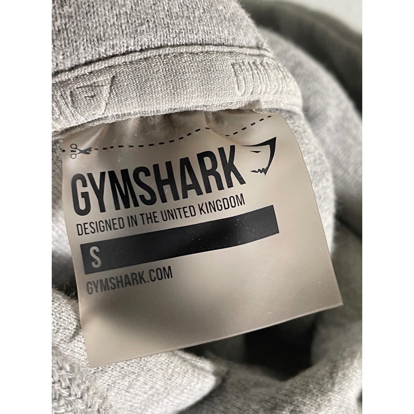 Gymshark Hoodie Mens Small Gray Pullover Logo Fleece Gym Sweatshirt - Thumbnail 3