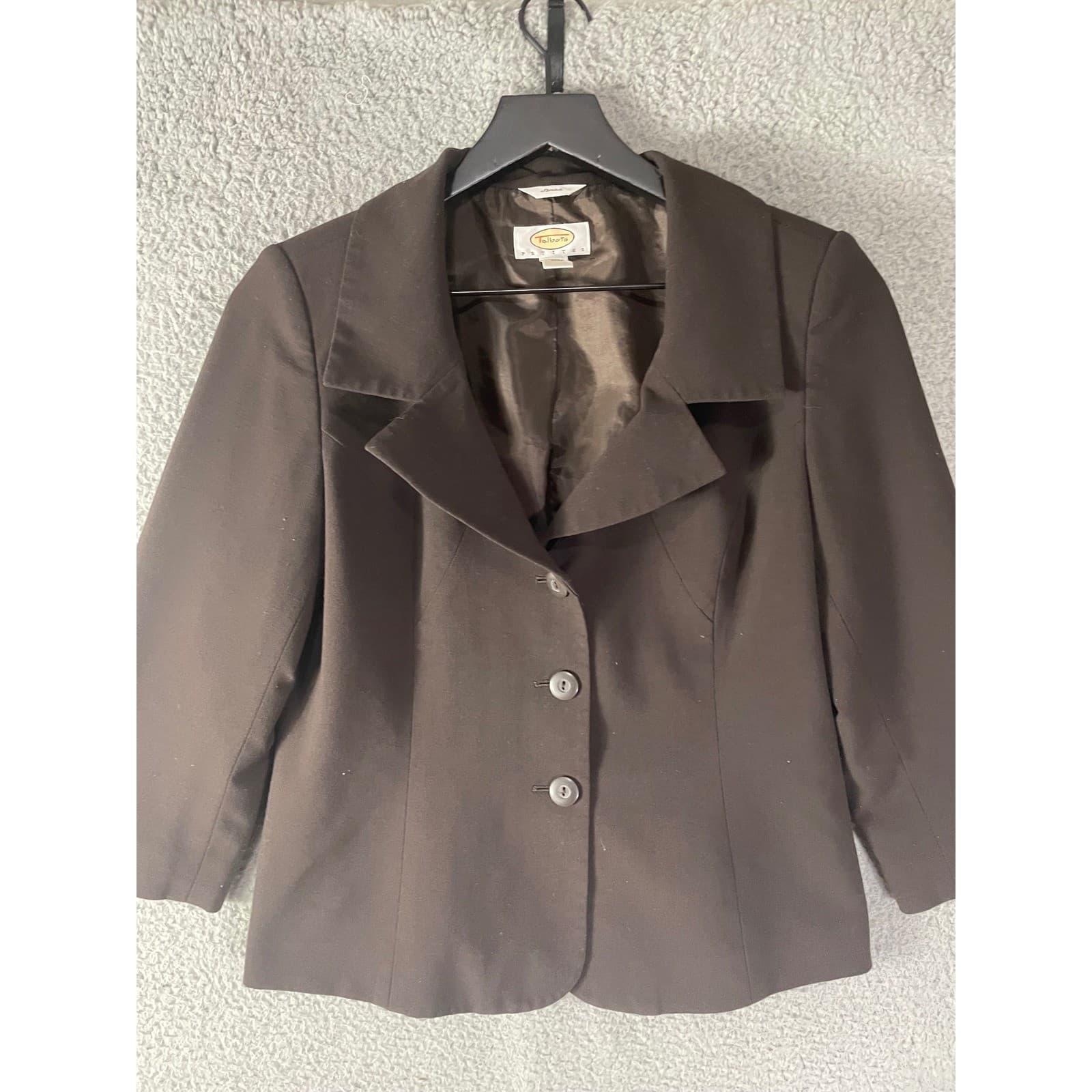 Talbots Brown Blazer Petite 6 Stretch Career Office Jacket Womens Lined - Thumbnail 5