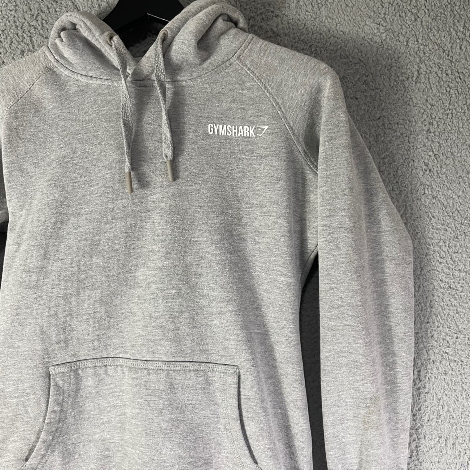 Gymshark Hoodie Mens Small Gray Pullover Logo Fleece Gym Sweatshirt - Thumbnail 7