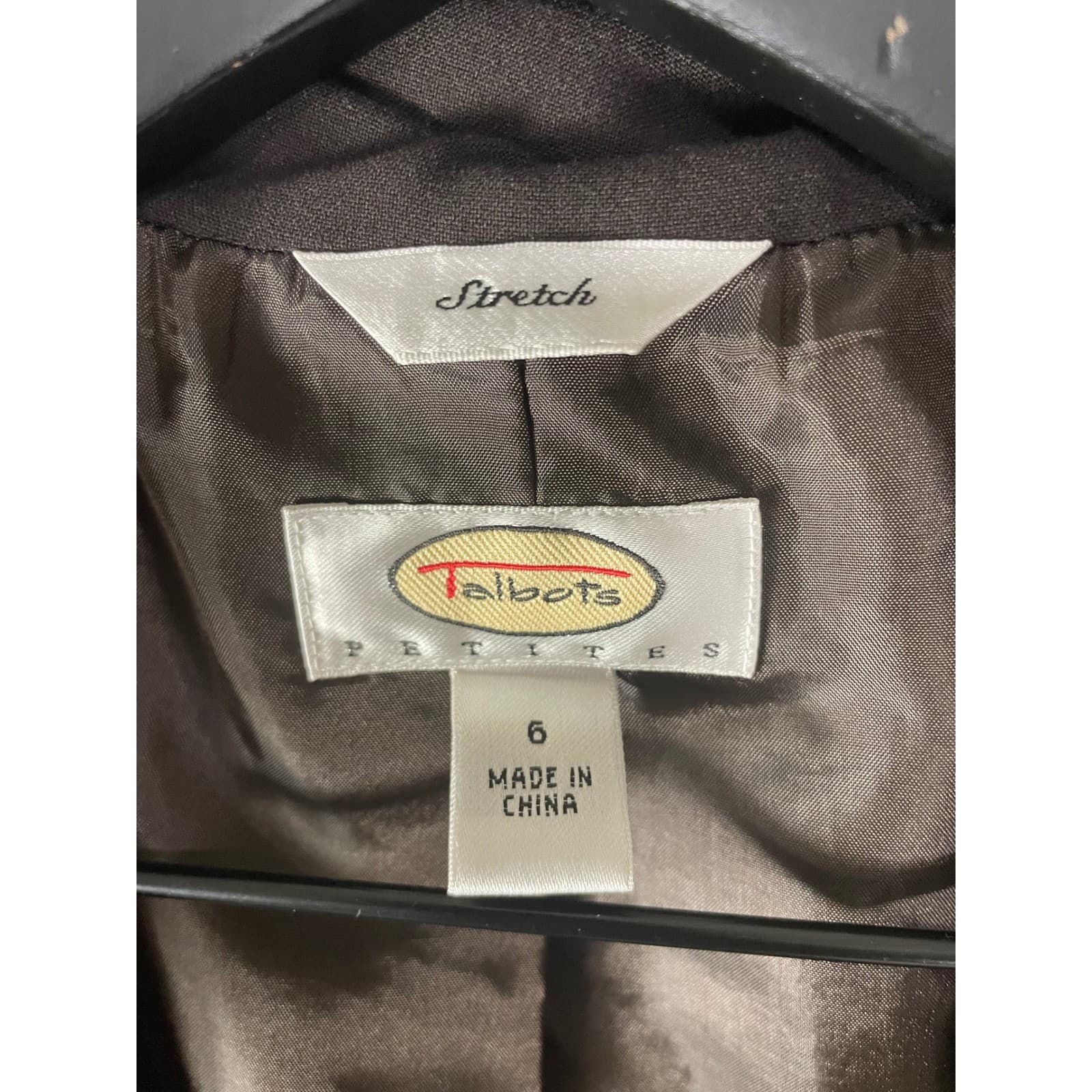 Talbots Brown Blazer Petite 6 Stretch Career Office Jacket Womens Lined - Thumbnail 3