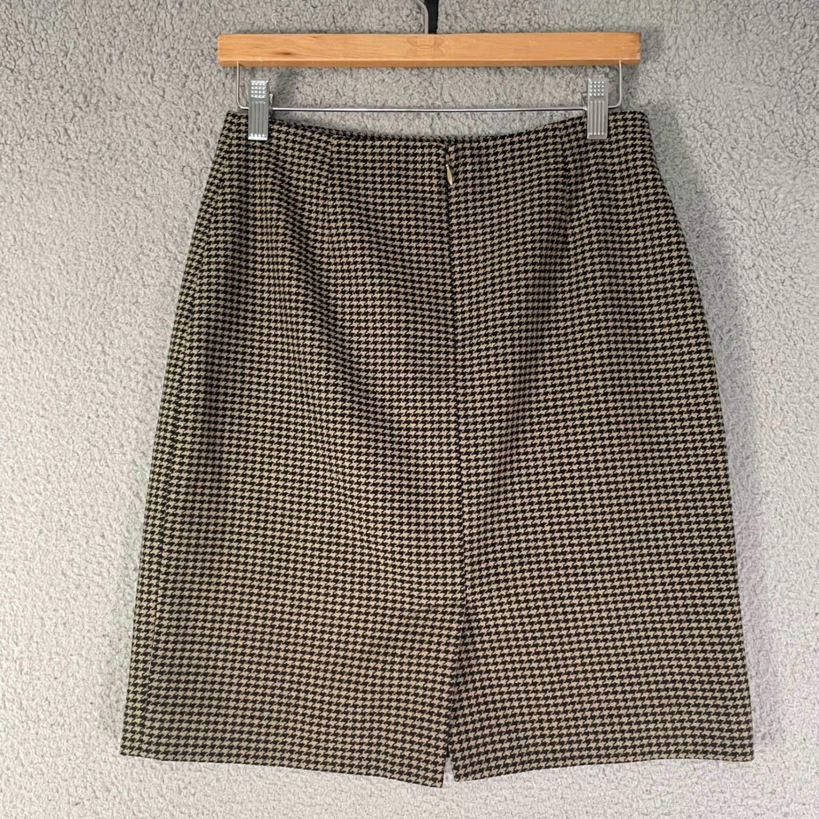 Ann Taylor Petites Houndstooth Skirt 8P Wool Blend Pencil Career Work - Thumbnail 6