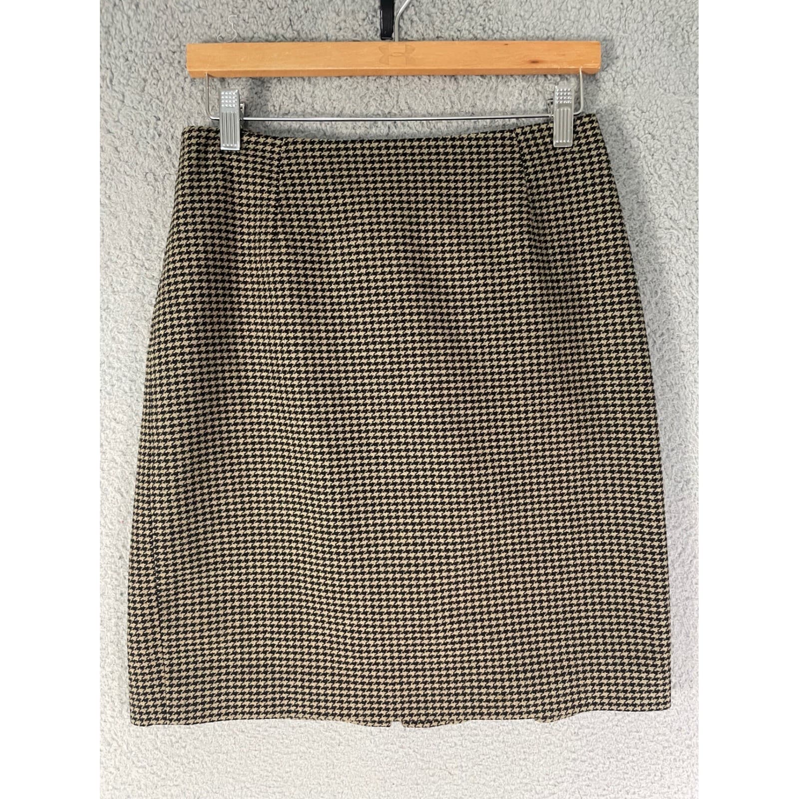 Ann Taylor Petites Houndstooth Skirt 8P Wool Blend Pencil Career Work - Thumbnail 7