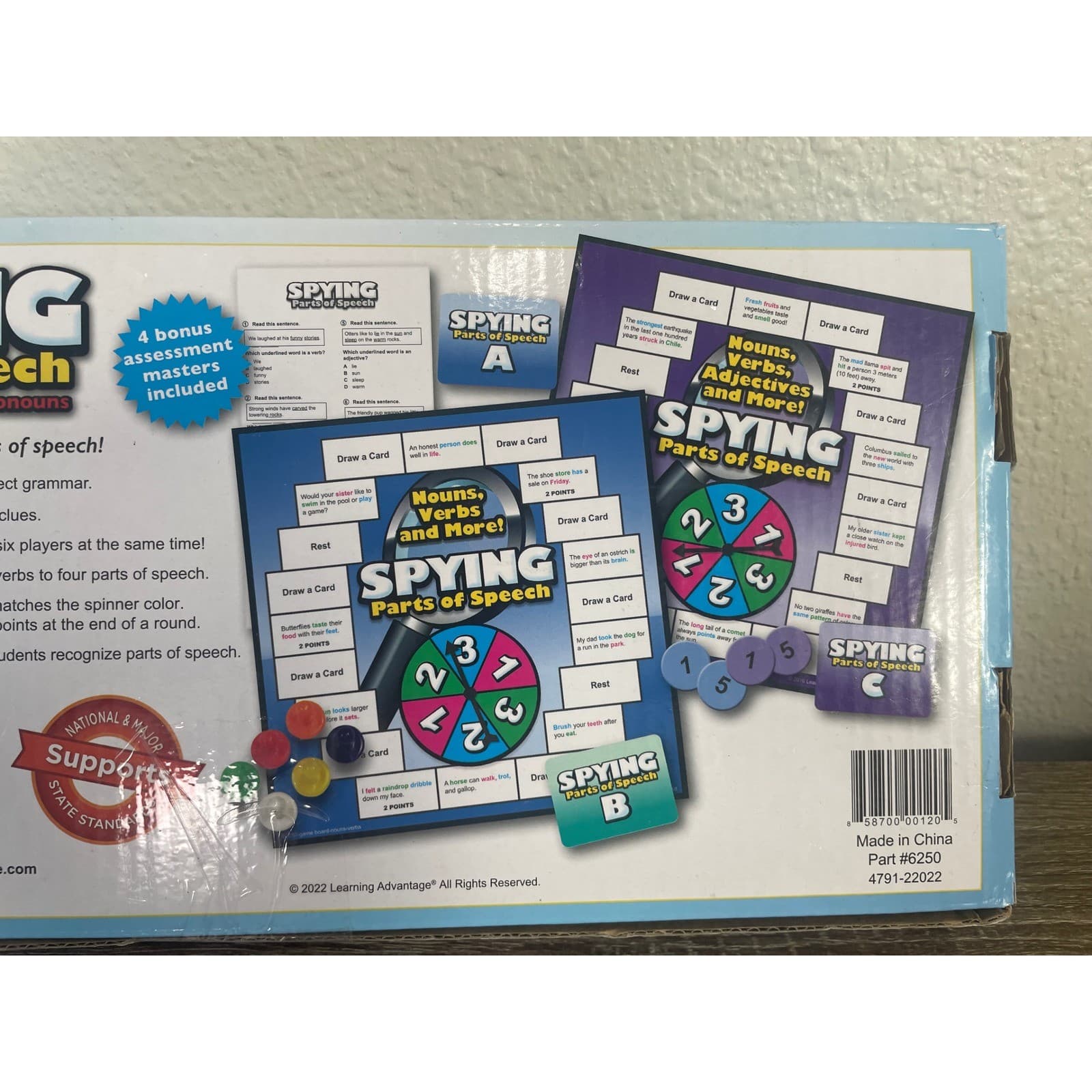 Spying Parts of Speech Game Learning Advantage Grammar Board Game Homeschool - Thumbnail 8